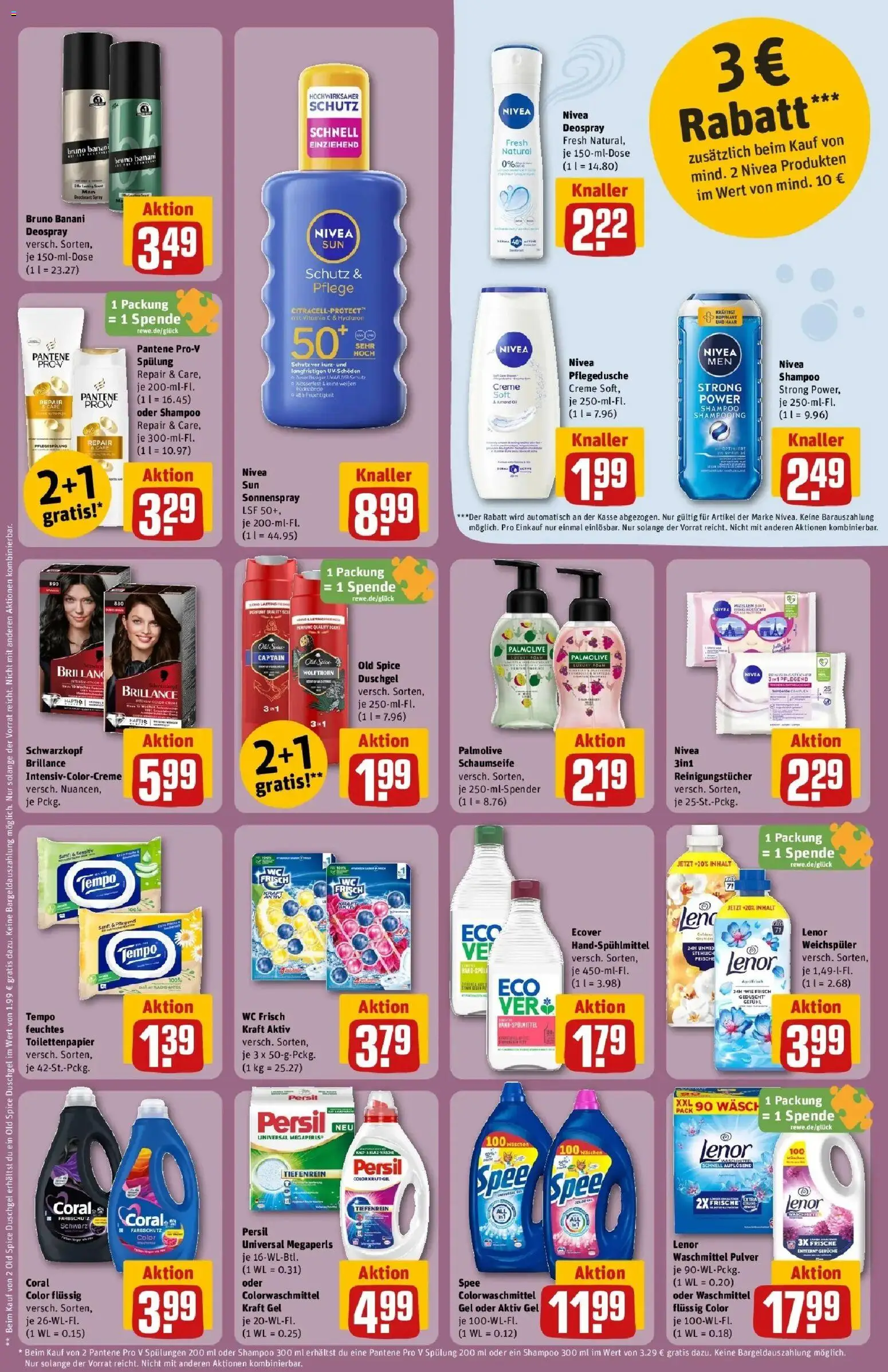 Rewe Prospekt Elsterwerda – gültig ab 27.07.2026 | Seite: 31 | Produkte: Coral, Duschgel, Deodorant, Spee