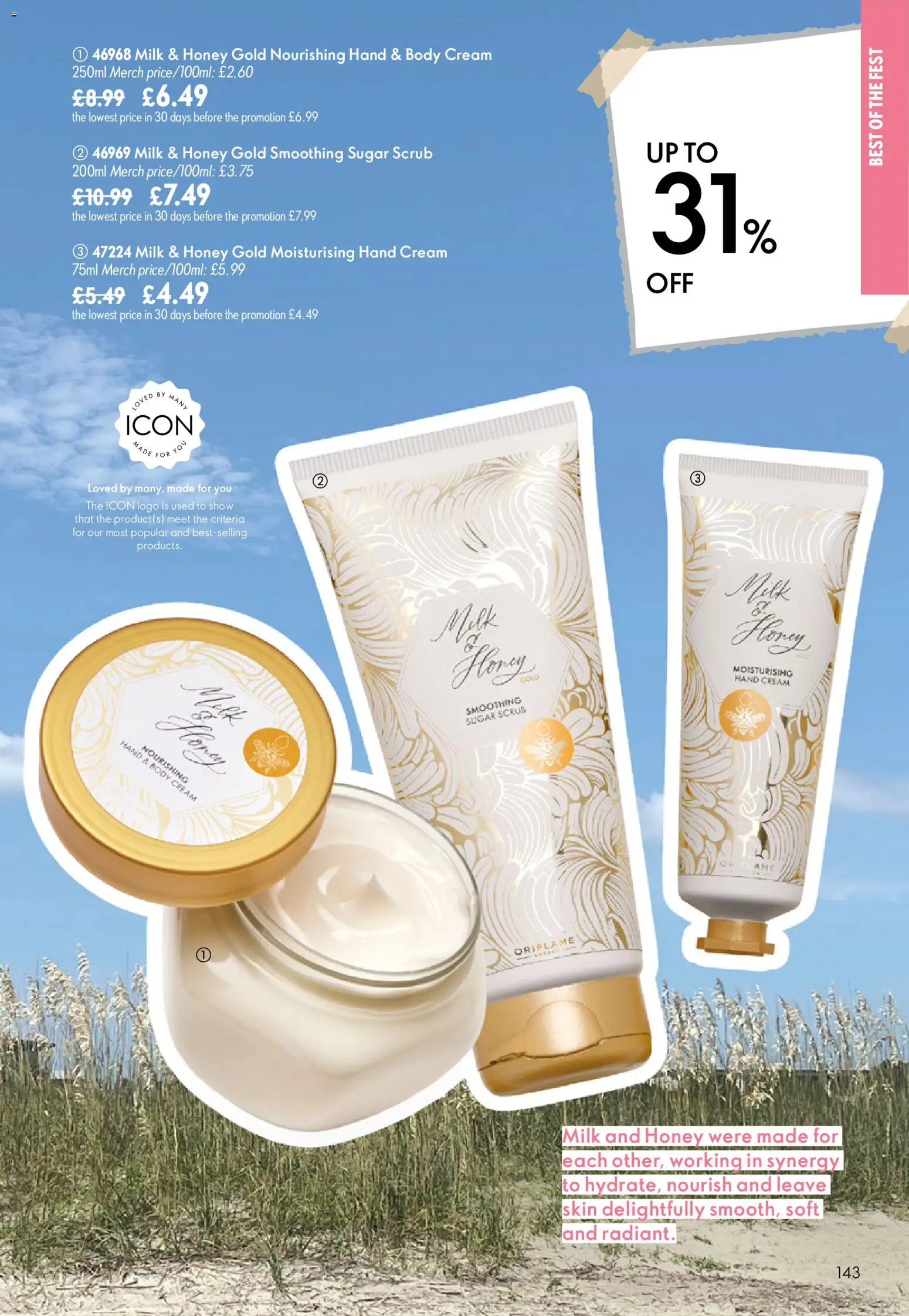 {H1} | Page: 143 | Products: Body cream, Hand cream, Milk, Cream
