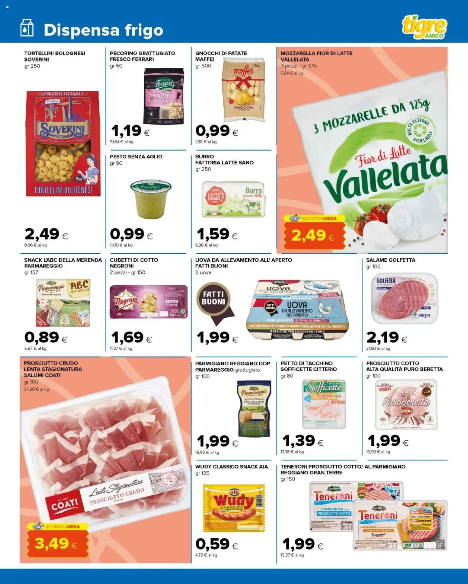 Volantino Tigre del 16/09/2026 | Pagina: 7 | Prodotti: Mozzarella, Parmigiano reggiano, Gnocchi, Pecorino