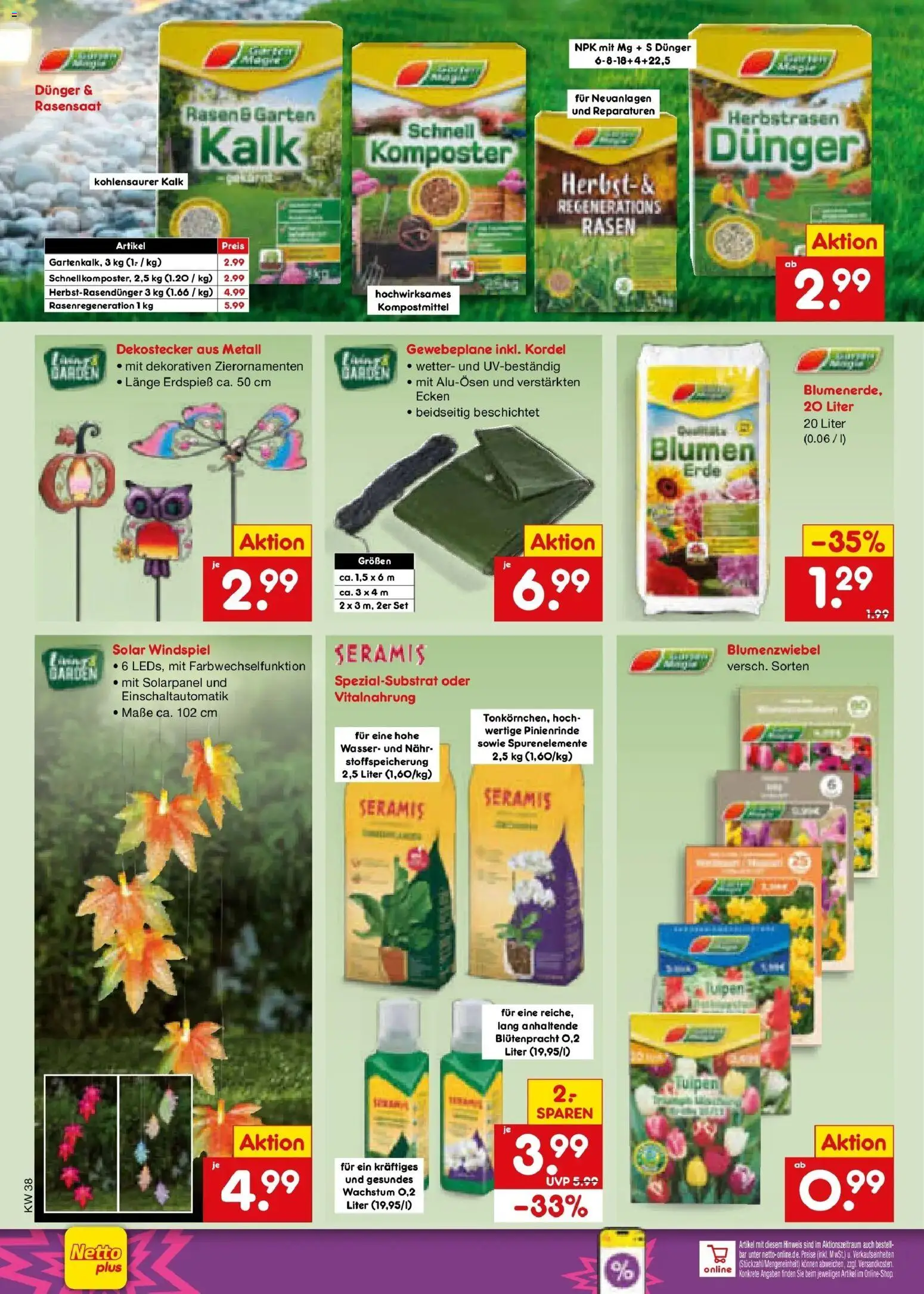 Netto Marken-Discount Prospekt Ludwigshafen-Edigheim – gültig ab 14.09.2026 | Seite: 44 | Produkte: Blumen, Kalk, Wasser