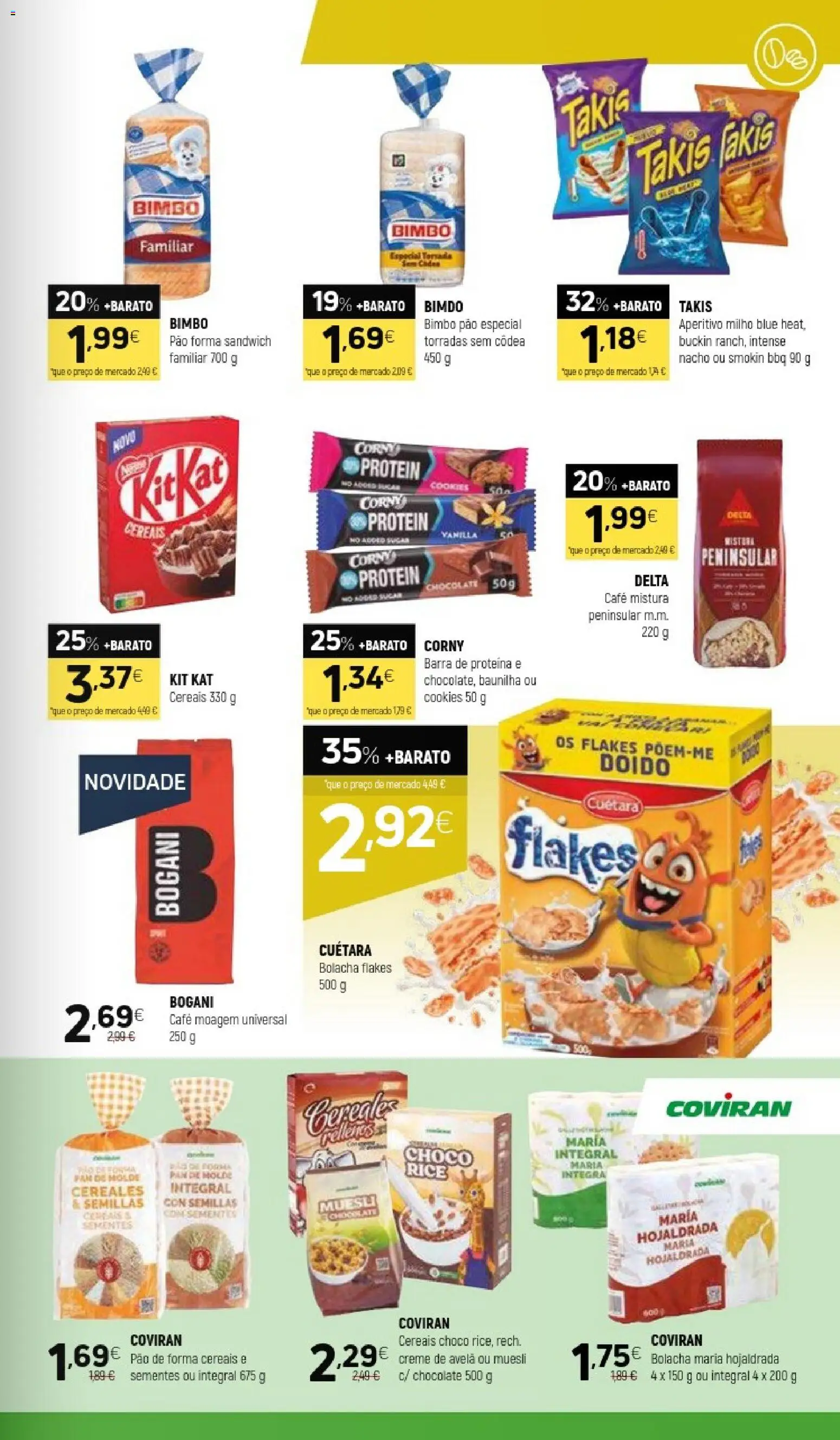Coviran folheto │ válido de 20/10/2026 | Página: 7 | Produtos: Pão de forma, Barra de proteína, Café, Milho