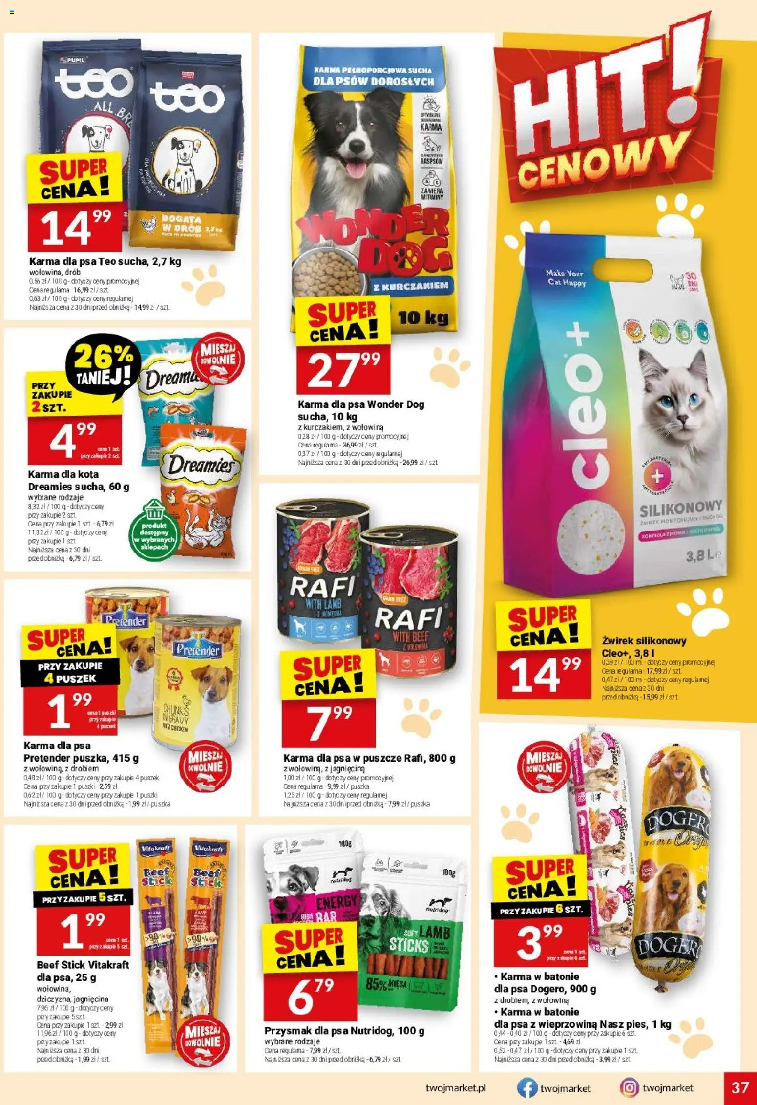 Twój Market gazetka od 30.09.2026 | Strona: 37 | Produkty: Jagnięcina, Karma dla psa, Wieprzowina, Wołowina