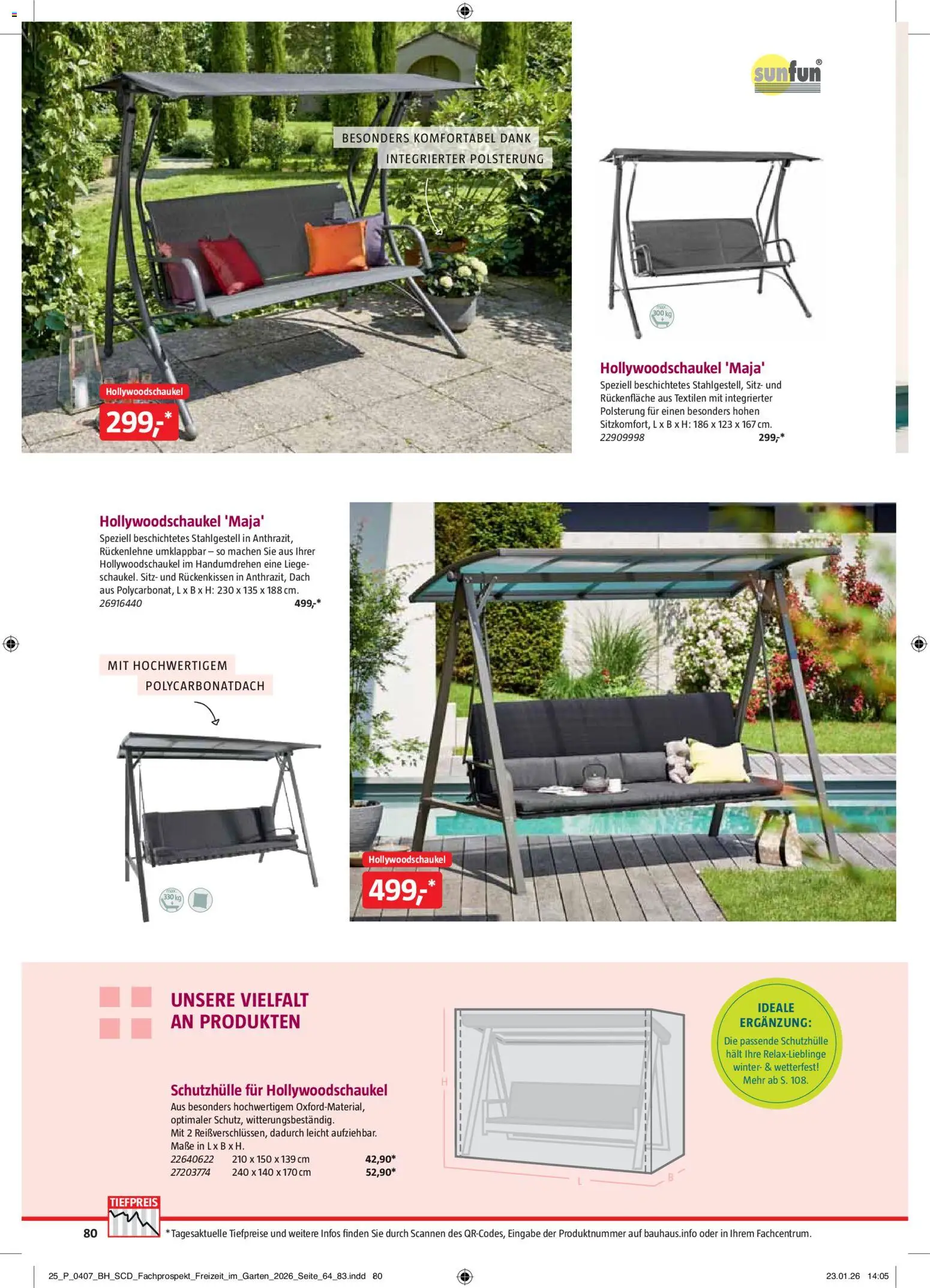 Bauhaus Freizeit im Garten – gültig ab 02.03.2026 | Seite: 80 | Produkte: Liege