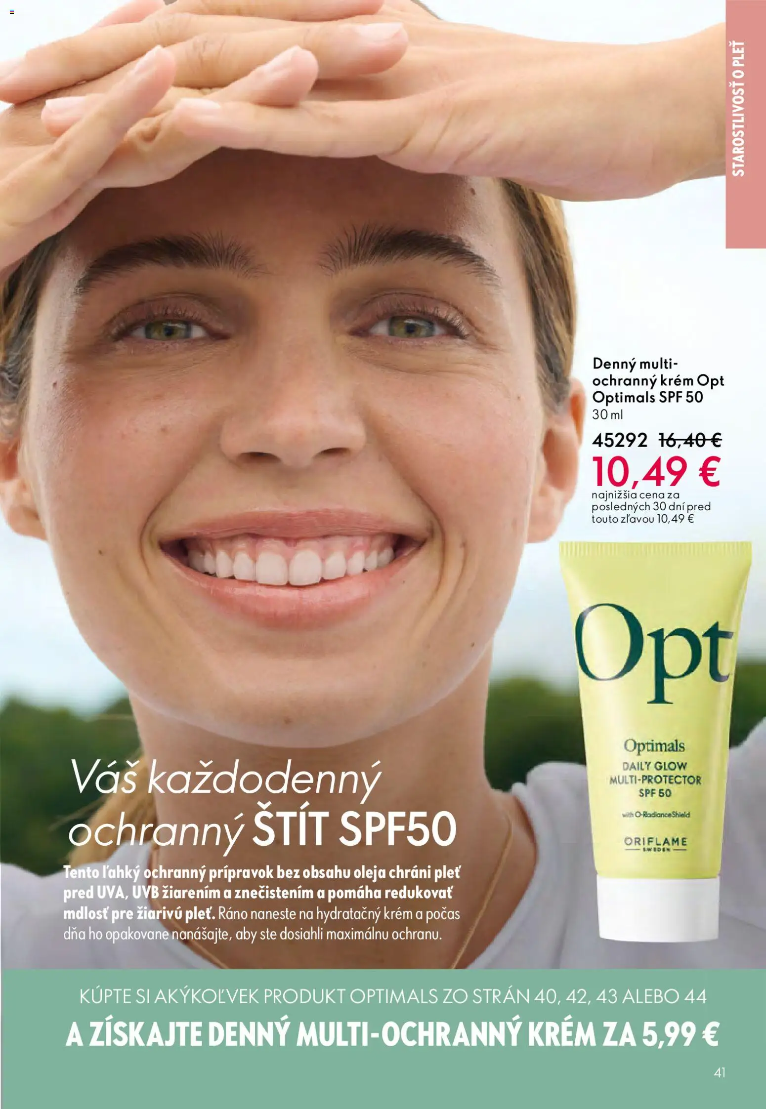 Nové Oriflame akcie – leták je platný od 25.03.2026 | Strana: 41 | Produkty: Krém