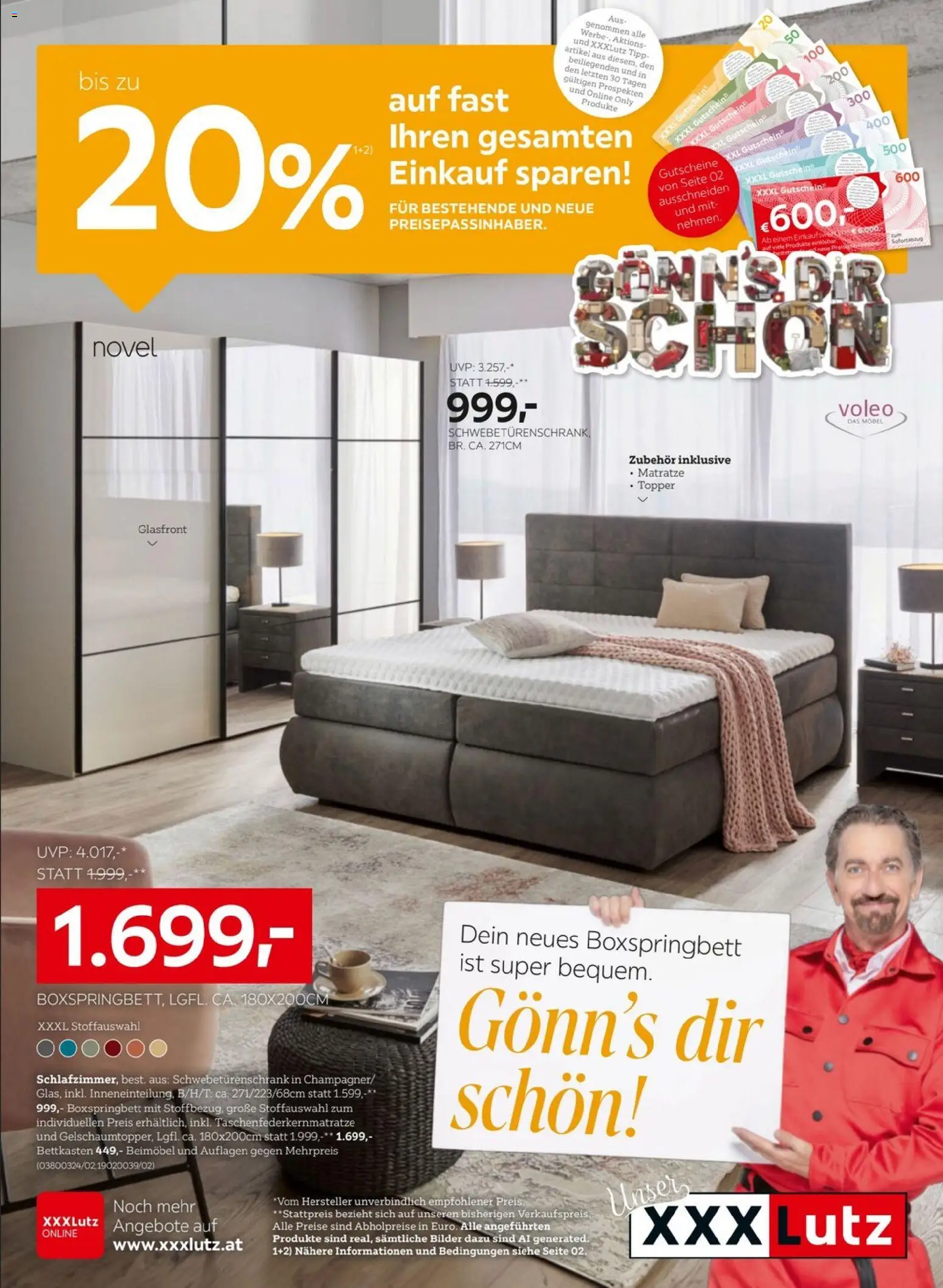 XXXLutz Gönn's dir schön gültig ab 08.09.2026 | Seite: 1 | Produkte: Matratze