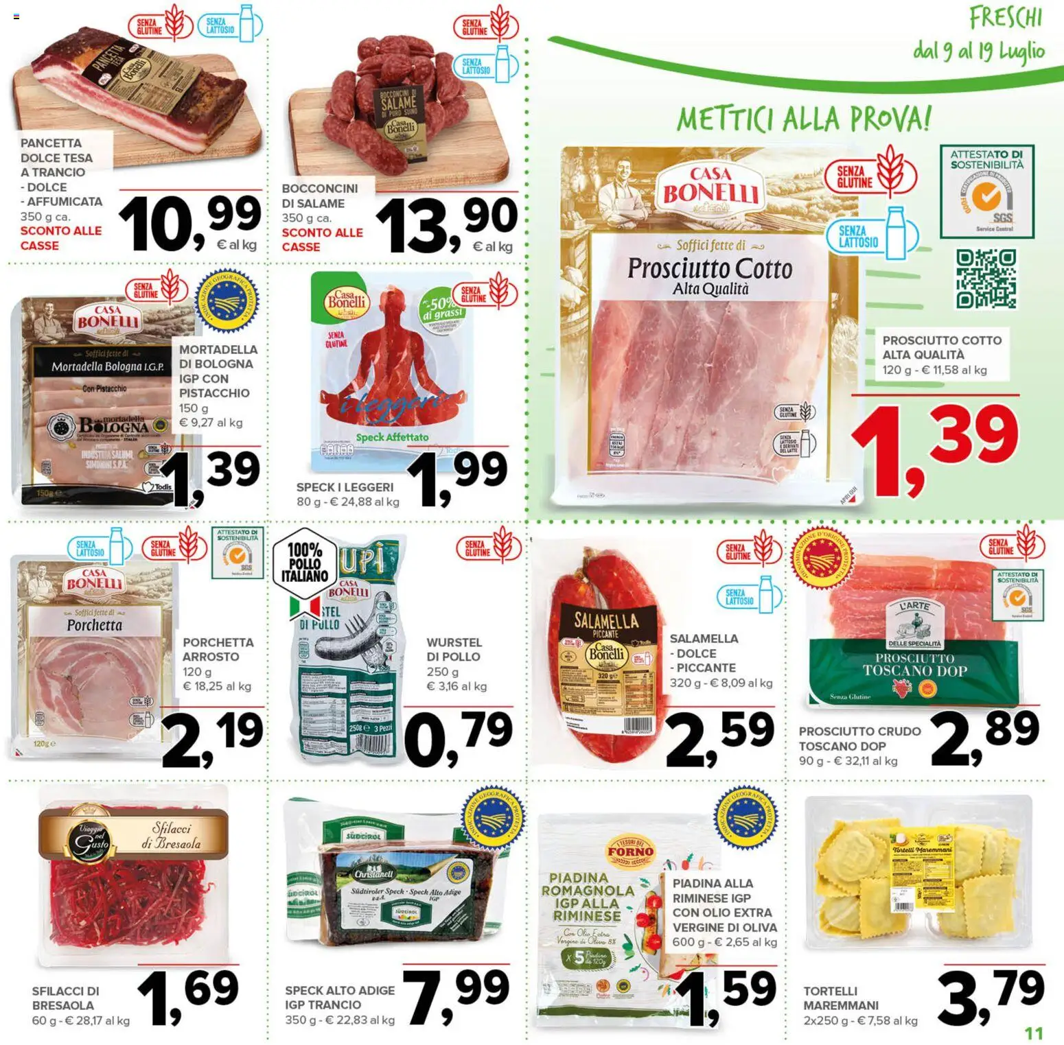 Volantino Todis del 09/07/2026 | Pagina: 11 | Prodotti: Speck, Arrosto, Pollo, Mortadella