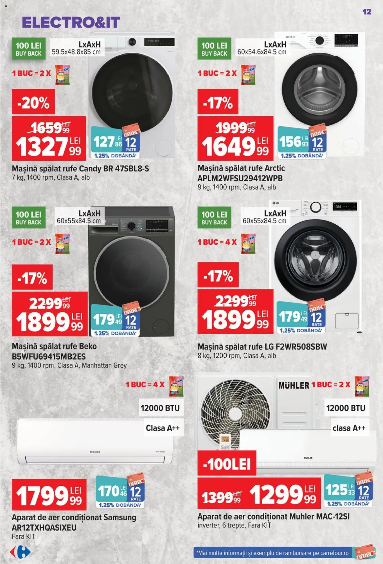 Noul catalog Carrefour – valabil de la 26.08.2026 | Pagină: 13 | Produse: Aer Condiționat, Grey, Aparat