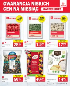 Pogląd oferty "Selgros cash&carry gazetka - Gastro Duet" - ważna od 02.06.2026 | Strona: 3 | Produkty: Kalafior, Pierogi, Szpinak, Truskawki