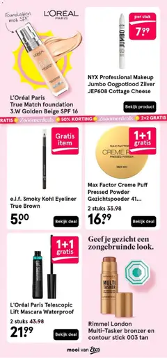 Etos folder - Zomer - Voorbeeld van een folder van Etos, geldig van 29-06-2026 | Pagina: 9 | Producten: Bronzer, Mascara, Eyeliner, Crème