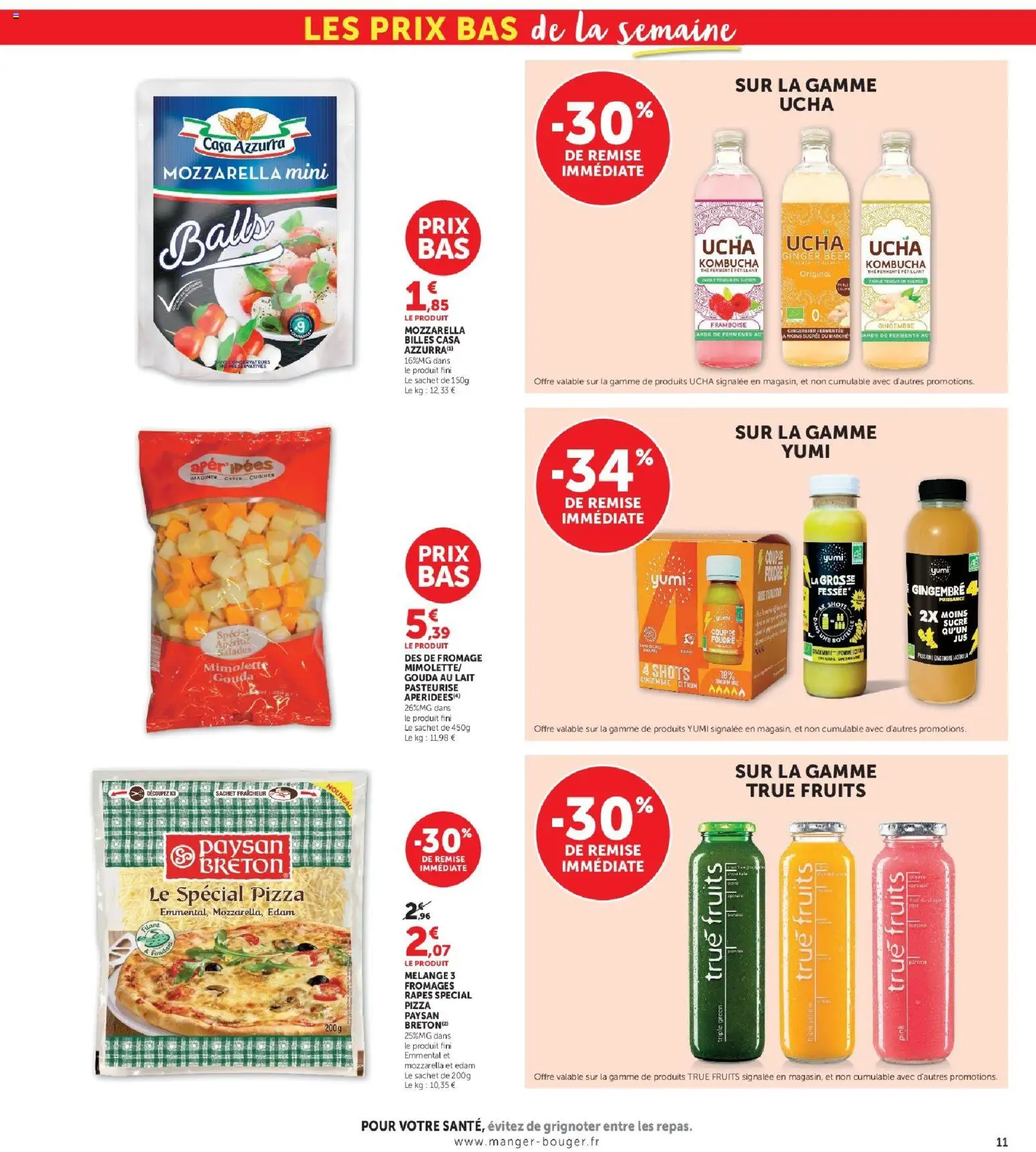{H1} | Page: 11 | Produits: Sucre, Emmental, Gingembre, Fromage