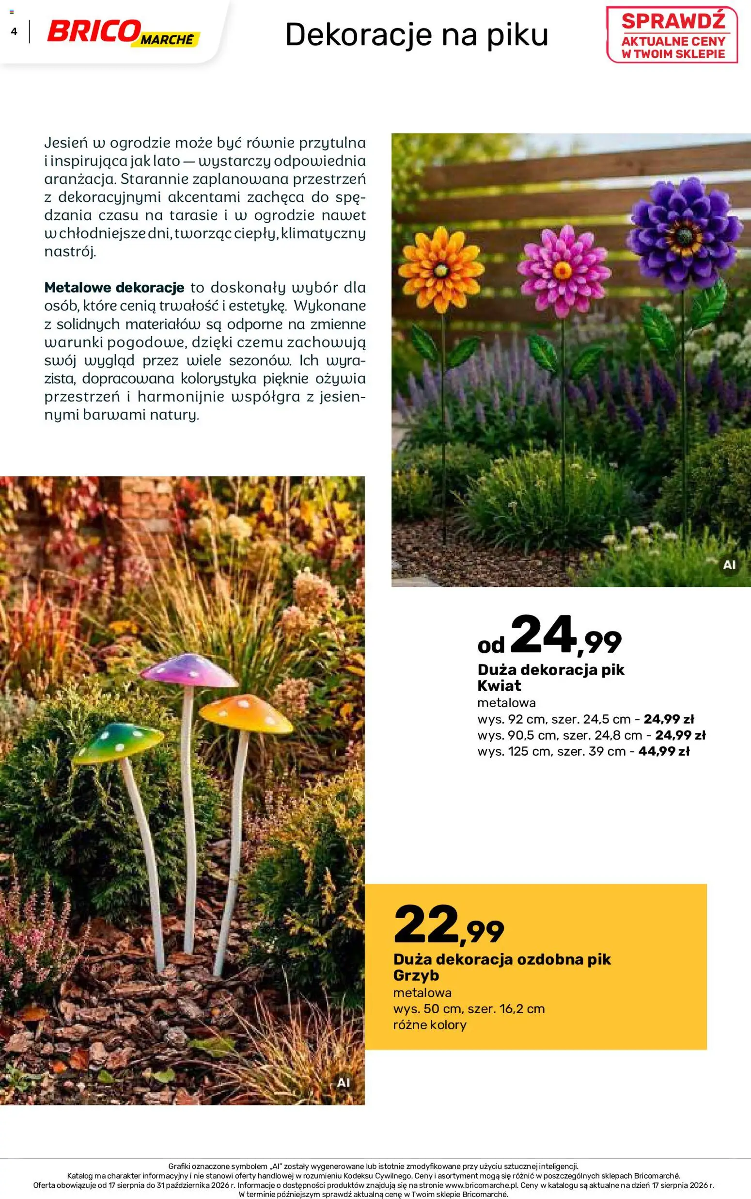 Brico Marché gazetka - Jesienne Inspiracje od 17.08.2026 | Strona: 4 | Produkty: Dekoracje