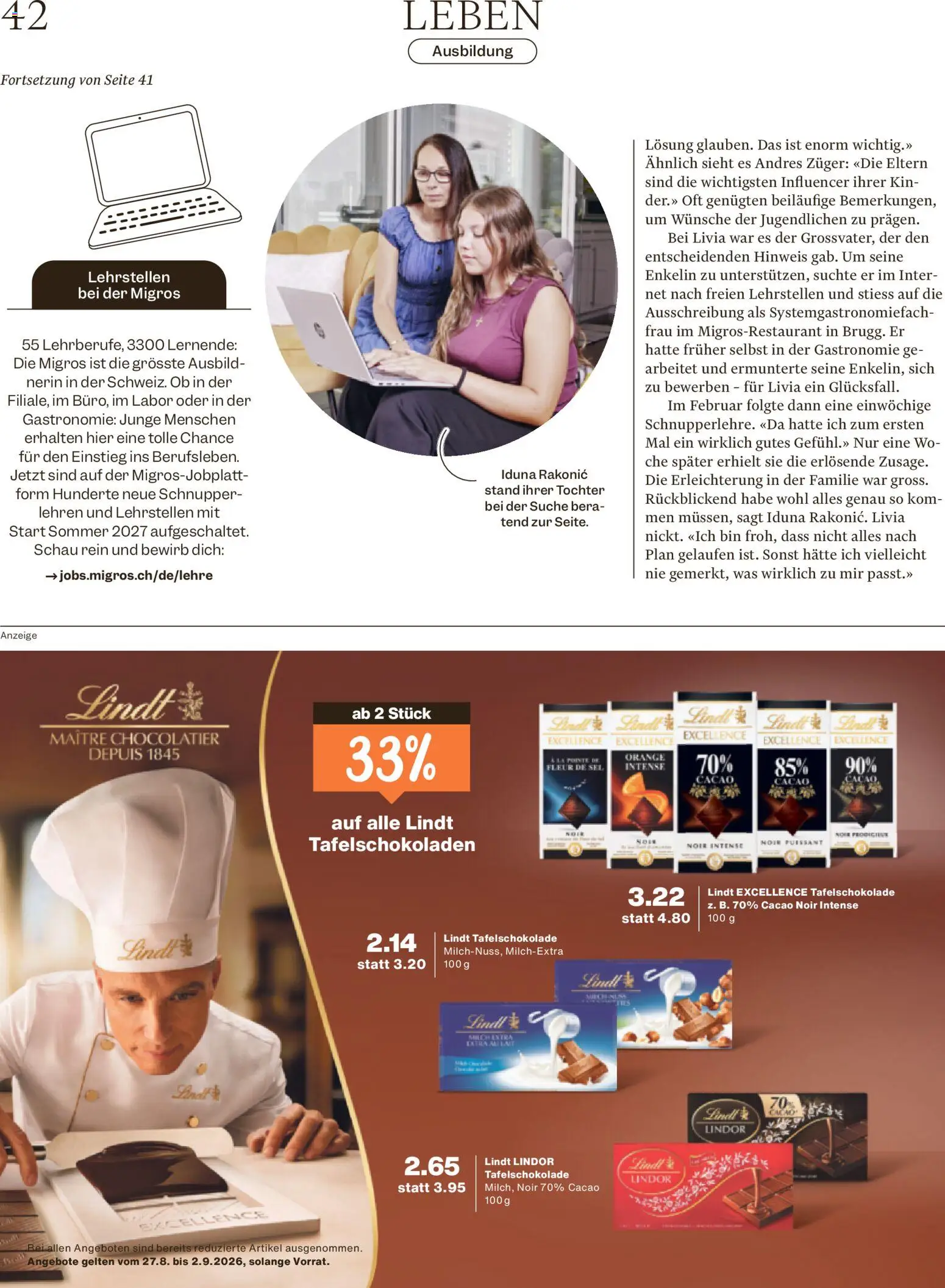 Migros aktionen Magazin – gültig ab 26.08.2026 | Seite: 42