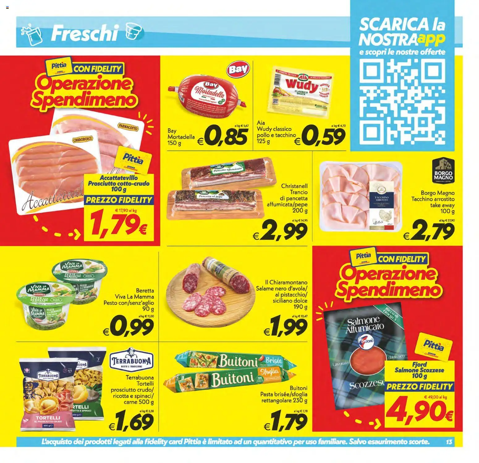 Volantino SuperConveniente del 22/09/2026 | Pagina: 13 | Prodotti: Salame, Pancetta, Tacchino, Arrostito