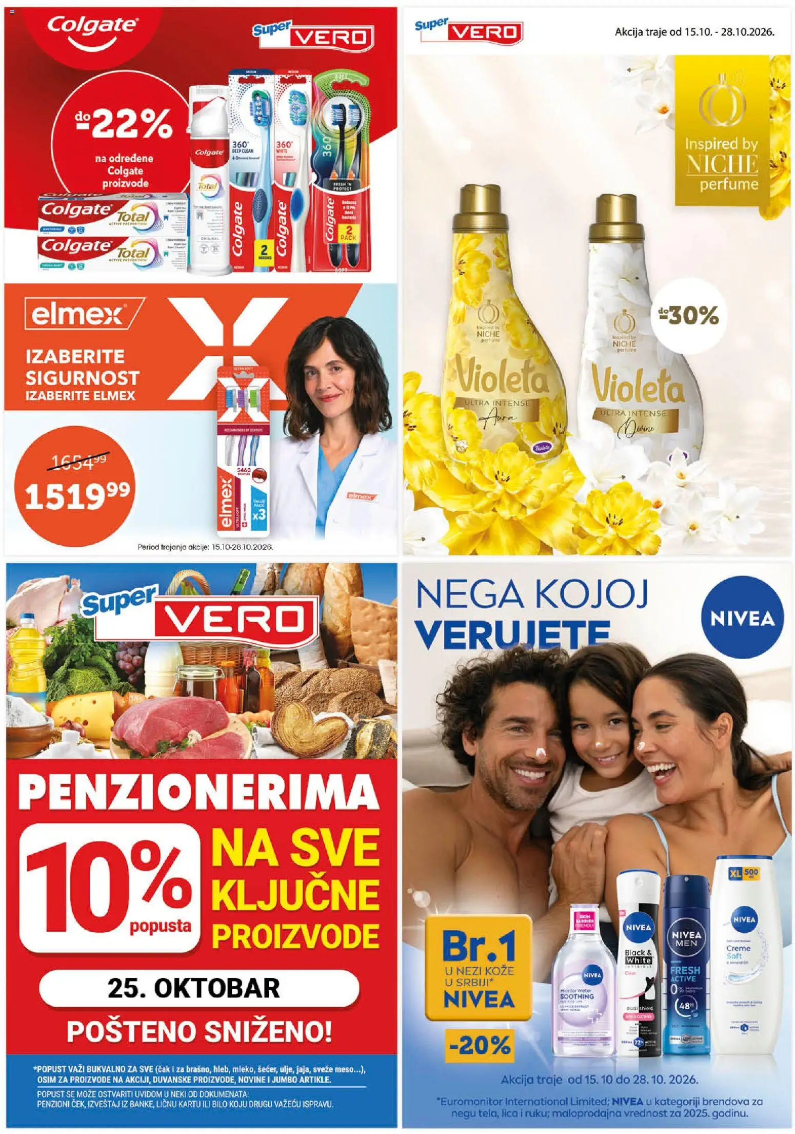 SuperVERO katalog - važi od 15.10.2026 | Strana: 28 | Proizvode: Colgate, Nivea, Meso