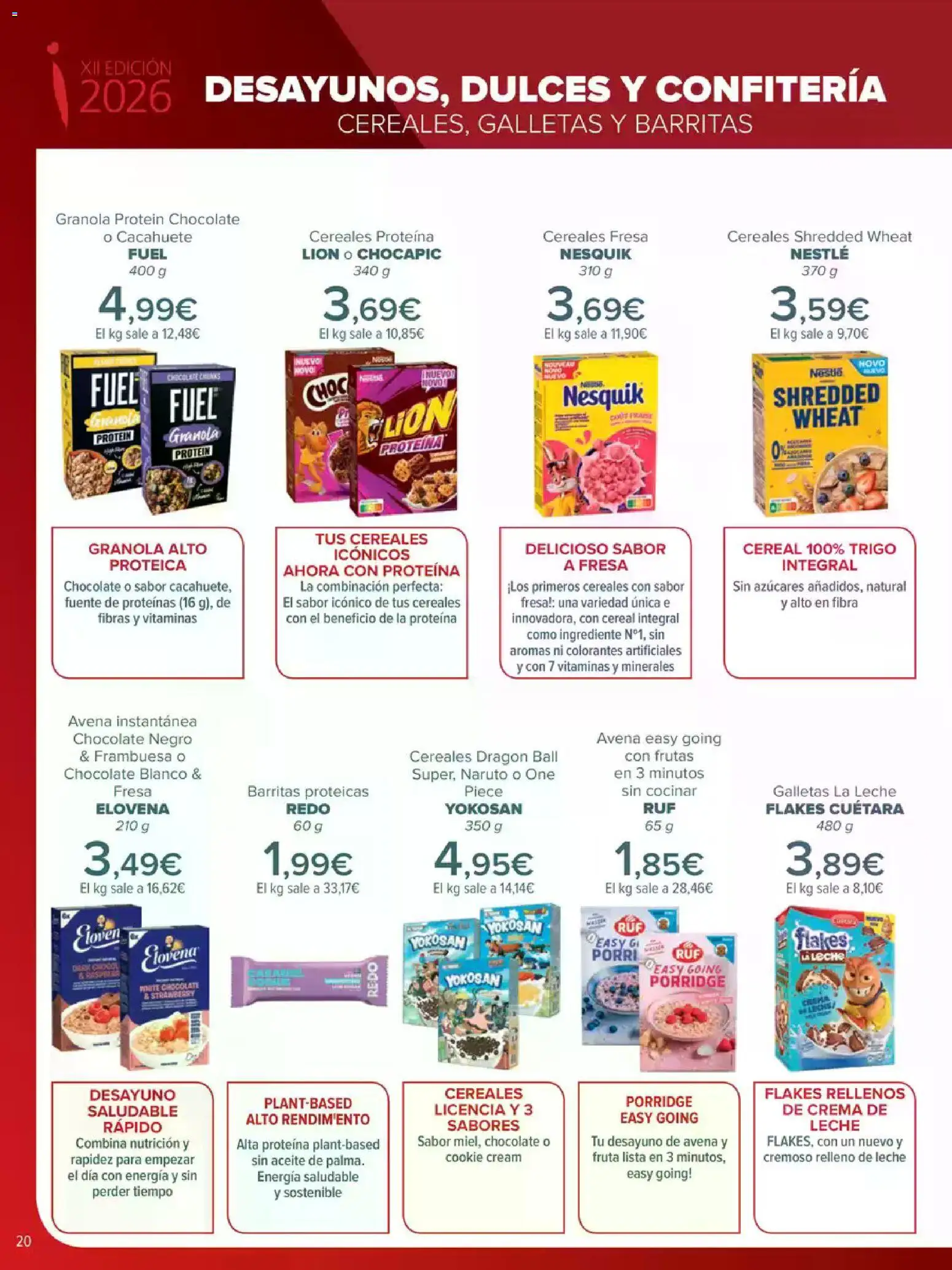 Carrefour Innovación │ válido desde el 05.05.2026 | Página: 20 | Productos: Leche, Aceite, Cereales, Crema