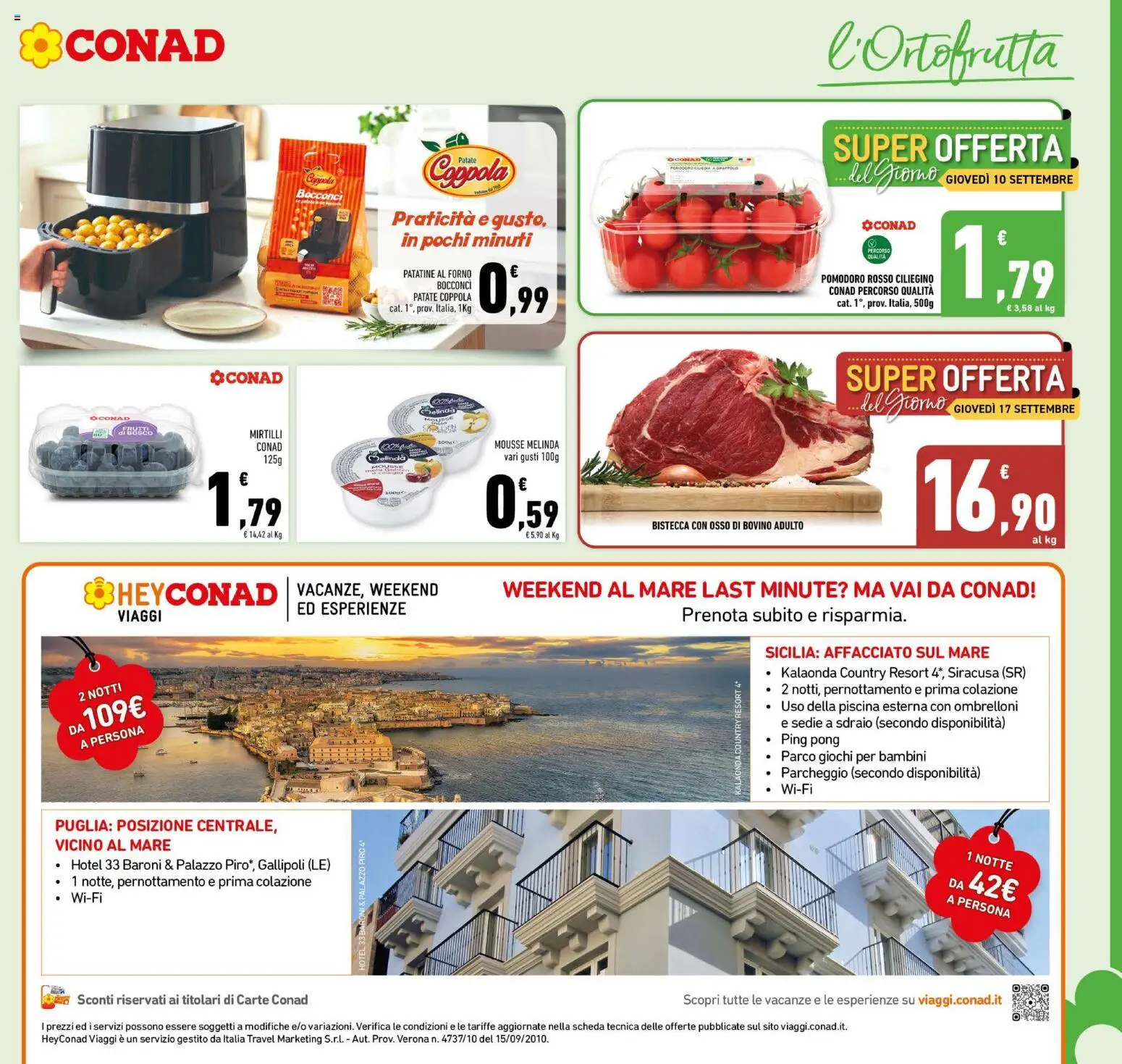 Volantino Conad del 09/09/2026 | Pagina: 5 | Prodotti: Patate, Sdraio, Pomodoro, Piscina