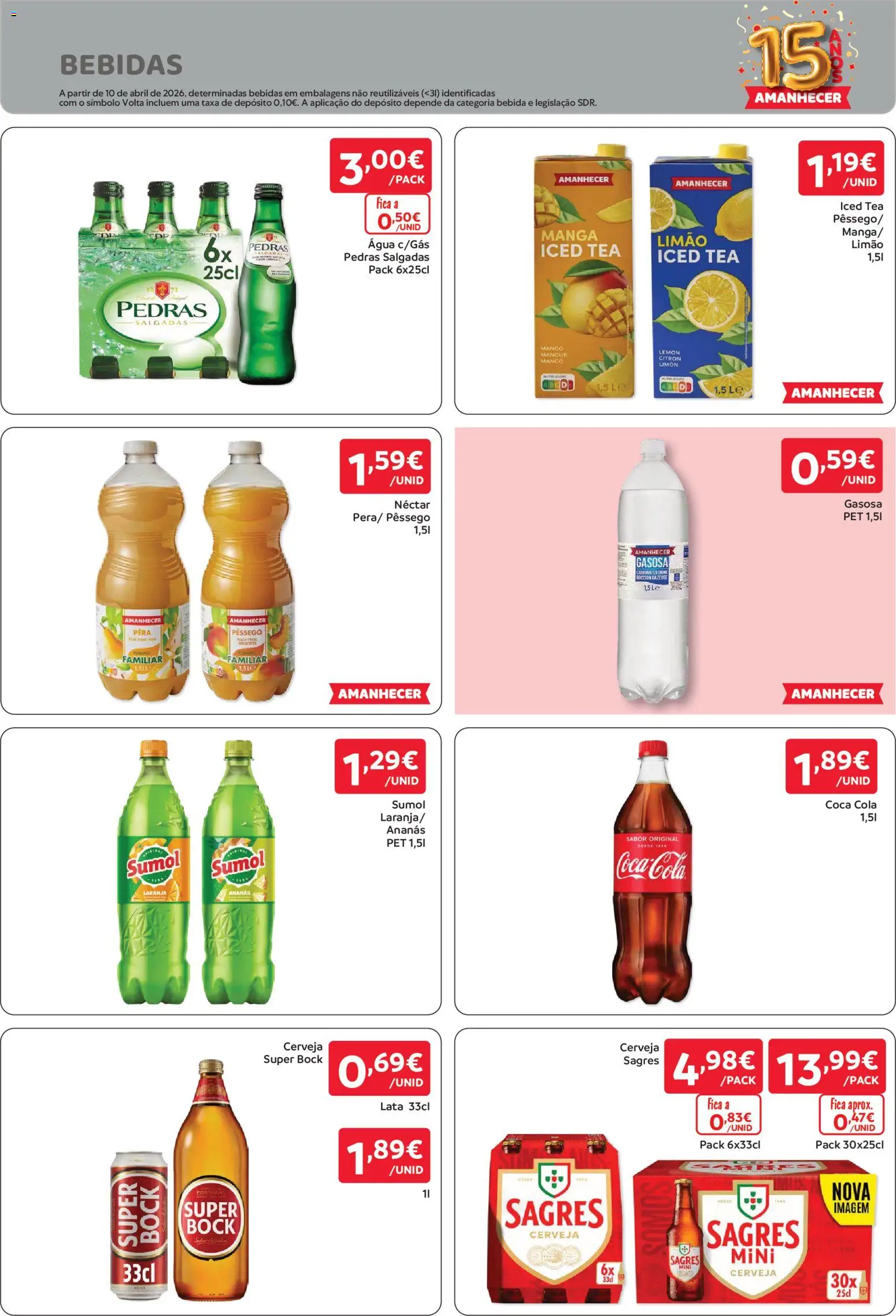 Amanhecer folheto │ válido de 13/08/2026 | Página: 8 | Produtos: Agua, Ananás, Cerveja, Bebida