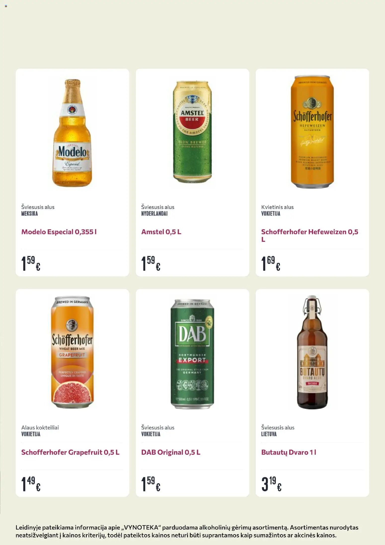 VYNOTEKA akcijos nuo 15.06.2026 | Puslapis: 25 | Prekių: Alus