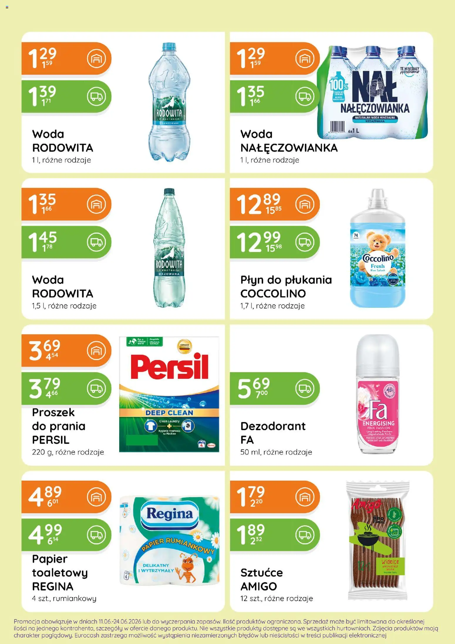 Eurocash gazetka - Ofensywa Spożywcza od 11.06.2026 | Strona: 11 | Produkty: Persil, Coccolino, Dezodorant, Woda