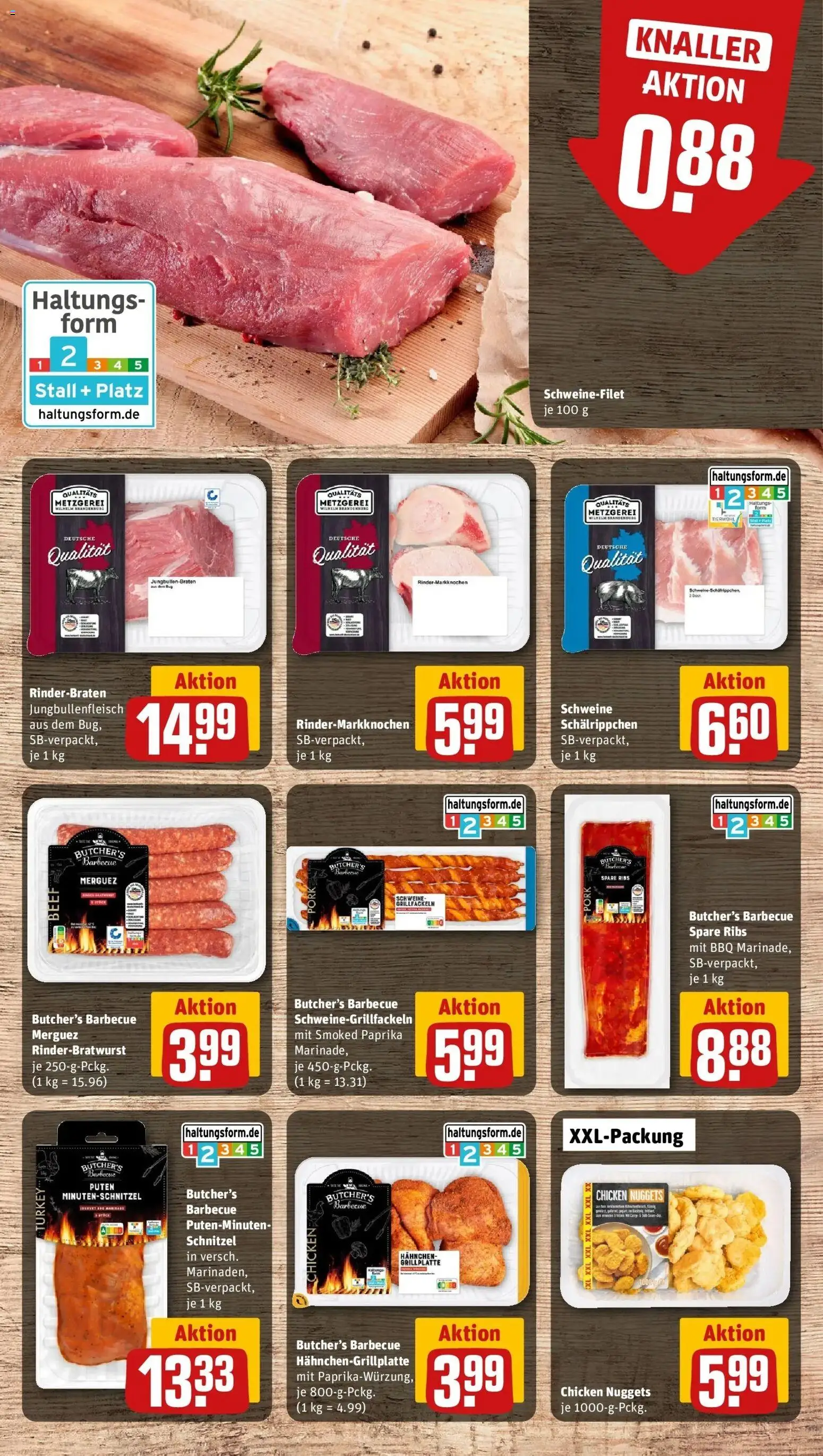 Rewe Prospekt Dörentrup	 – gültig ab 12.04.2026 | Seite: 6 | Produkte: Rinderbraten, Hahnchen, Spare ribs, Schweinefilet