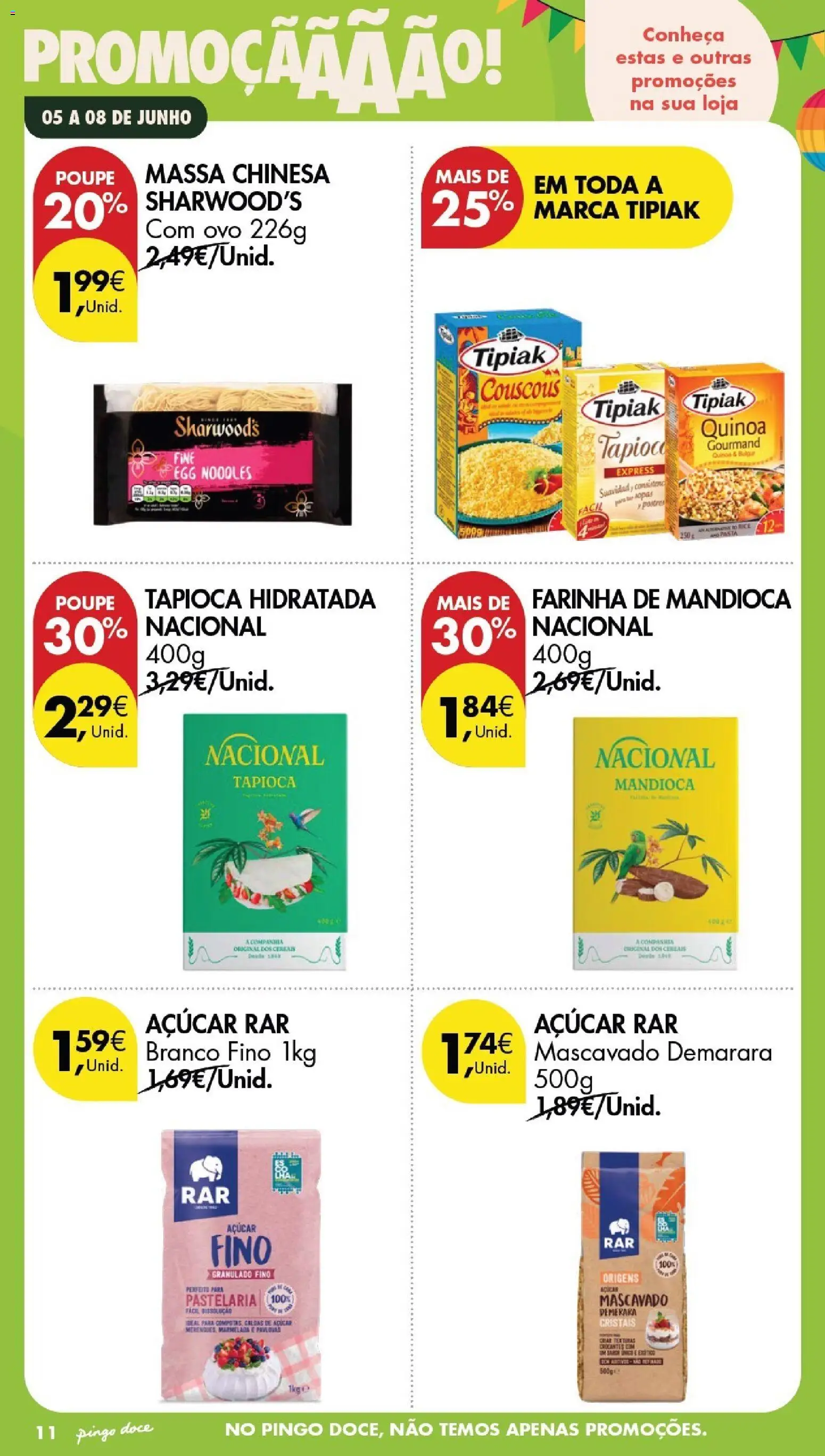Pingo Doce Poupe este Fim de Semana │ válido de 05.06.2026 | Página: 10 | Produtos: Tapioca, Quinoa, Açúcar, Massa