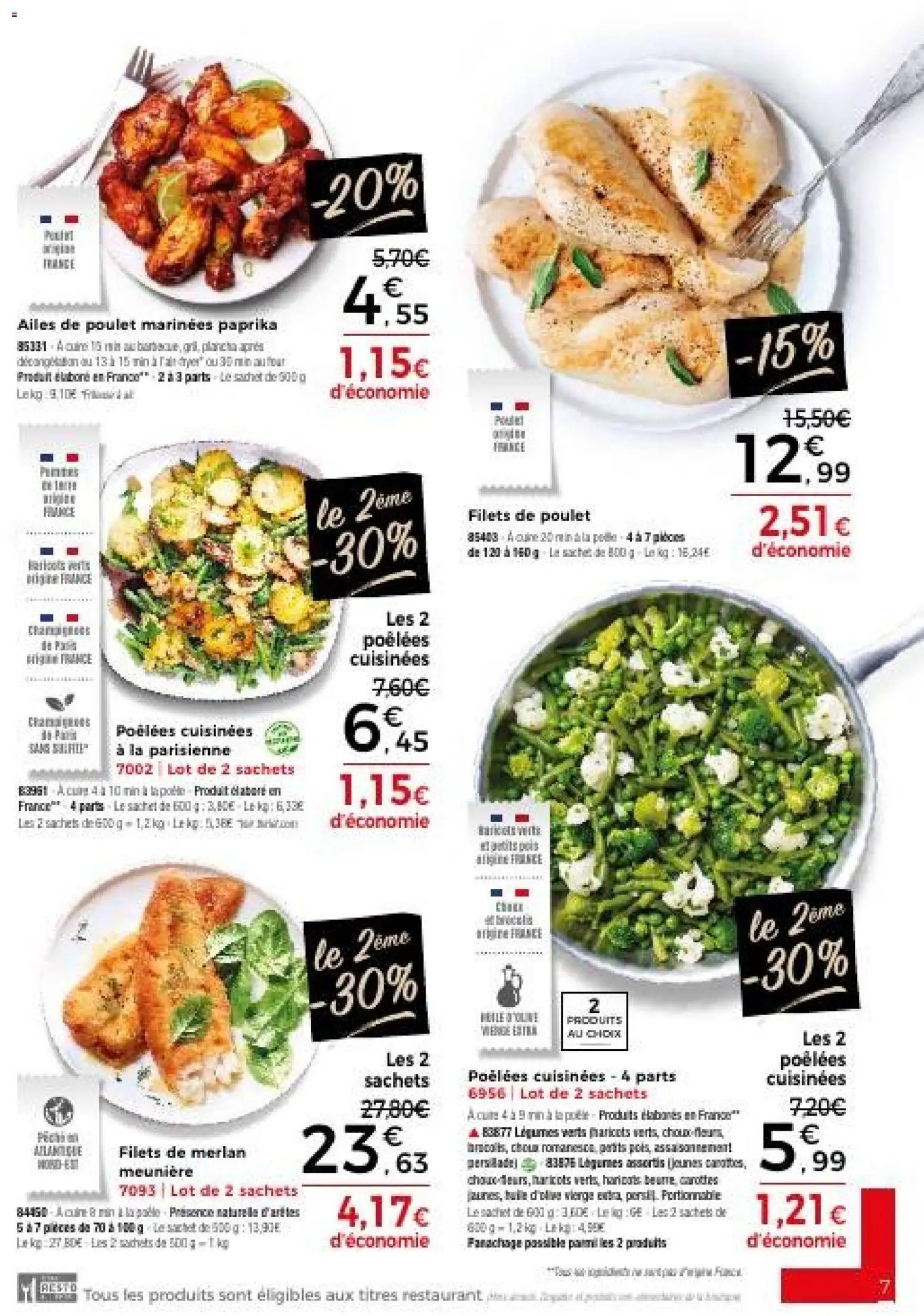 {H1} | Page: 7 | Produits: Plancha, Carottes, Paprika, Poêle