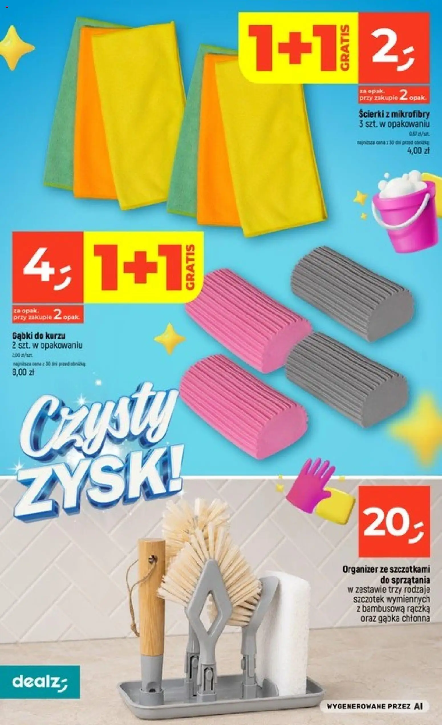 Dealz gazetka - Czysty zysk od 20.08.2026 | Strona: 14 | Produkty: Ścierki z mikrofibry, Gąbka