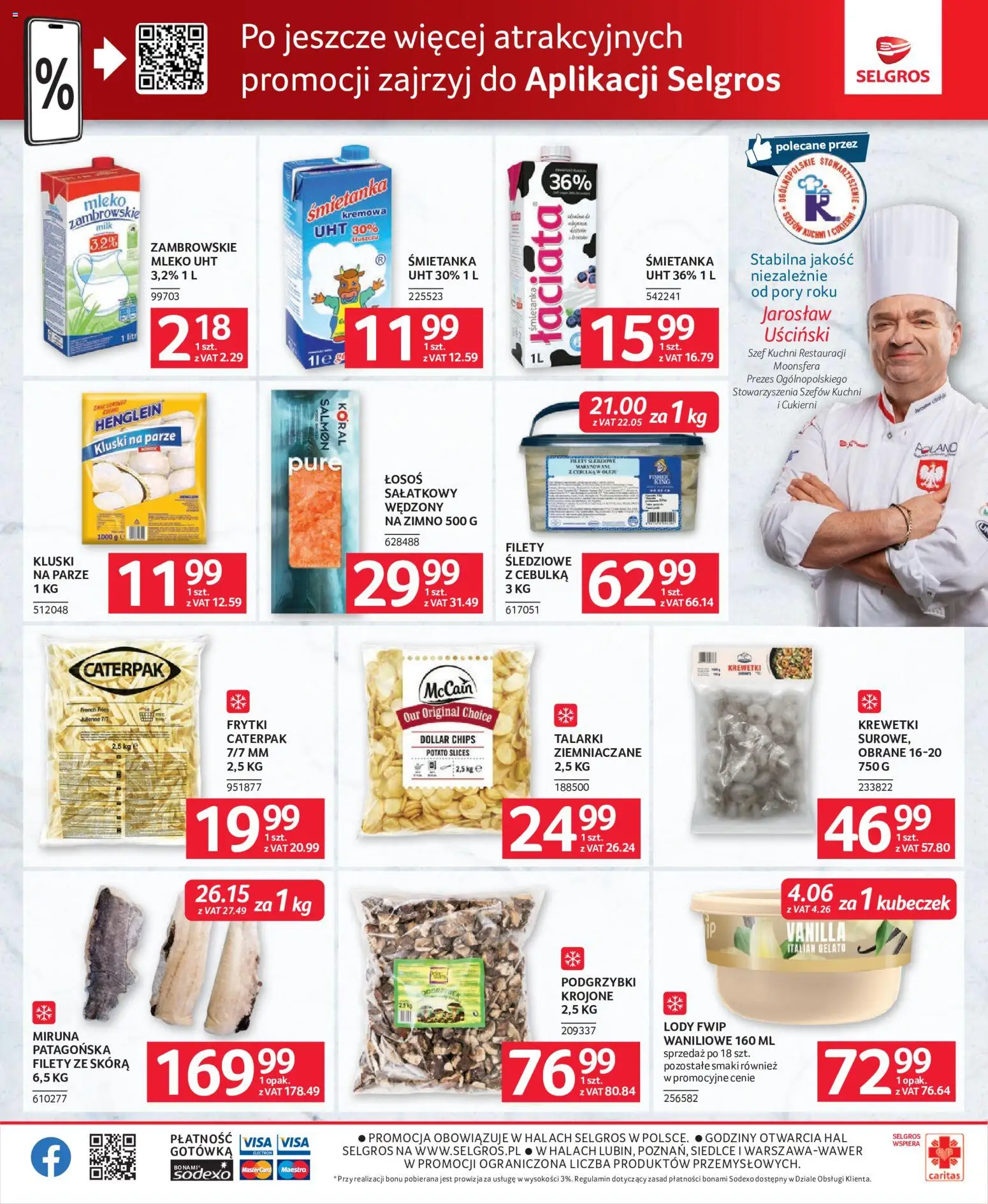 Selgros cash&carry gazetka - Oferta dla gastronomii od 02.06.2026 | Strona: 5 | Produkty: Kluski na parze, Mleko, Frytki, Lody