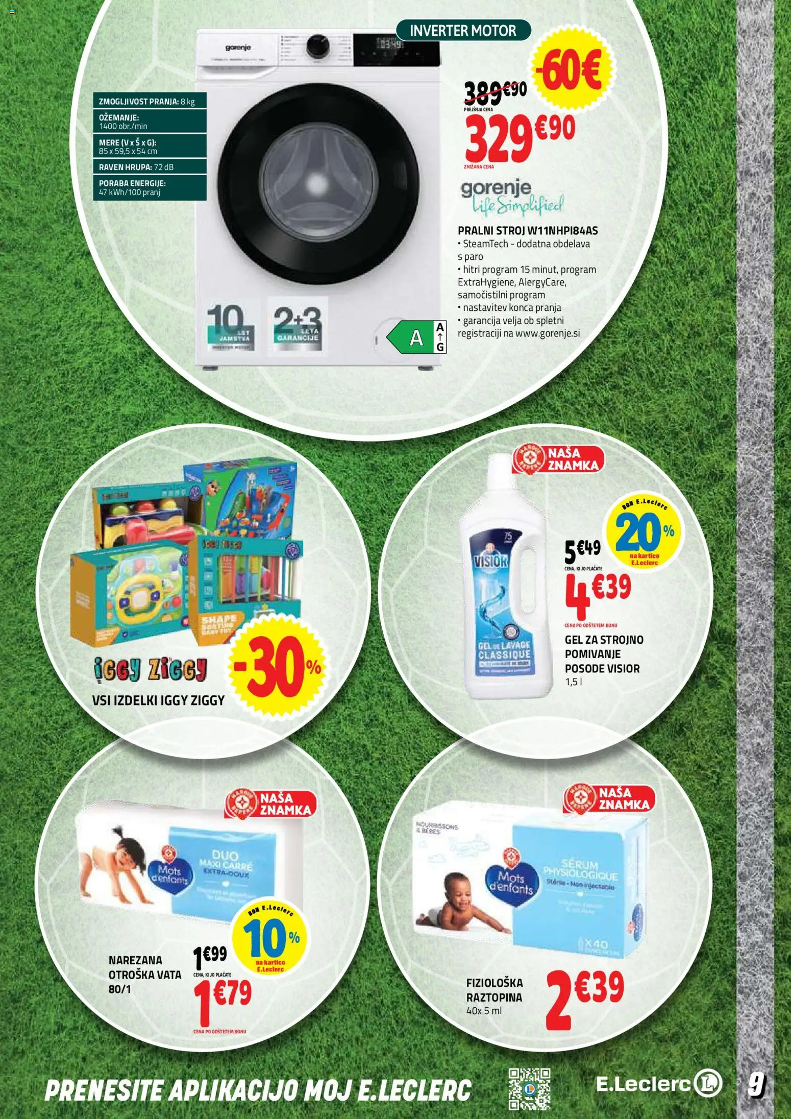 Novi E.leclerc katalog ponudbe – veljaven od 03.06.2026 | Stran: 9 | Izdelki: Pralni stroj