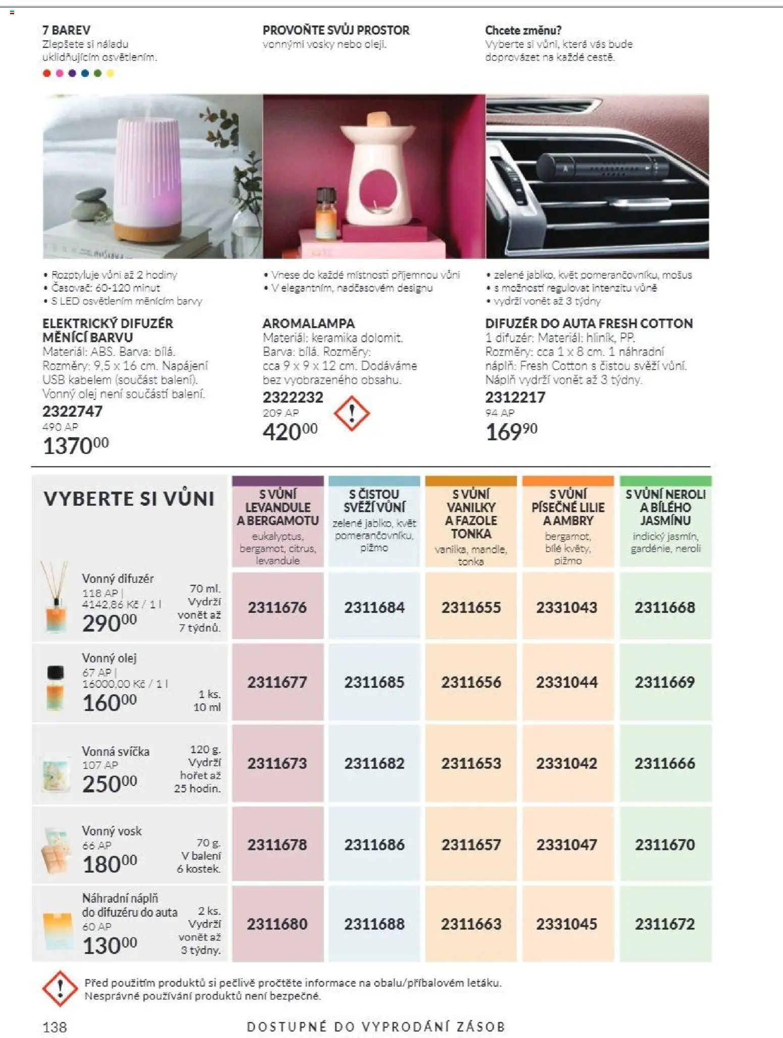 Avon Katalog 10/2026 od 01.10.2026 | Strana: 138 | Produkty: Aromalampa, USB, Svíčka, Fazole