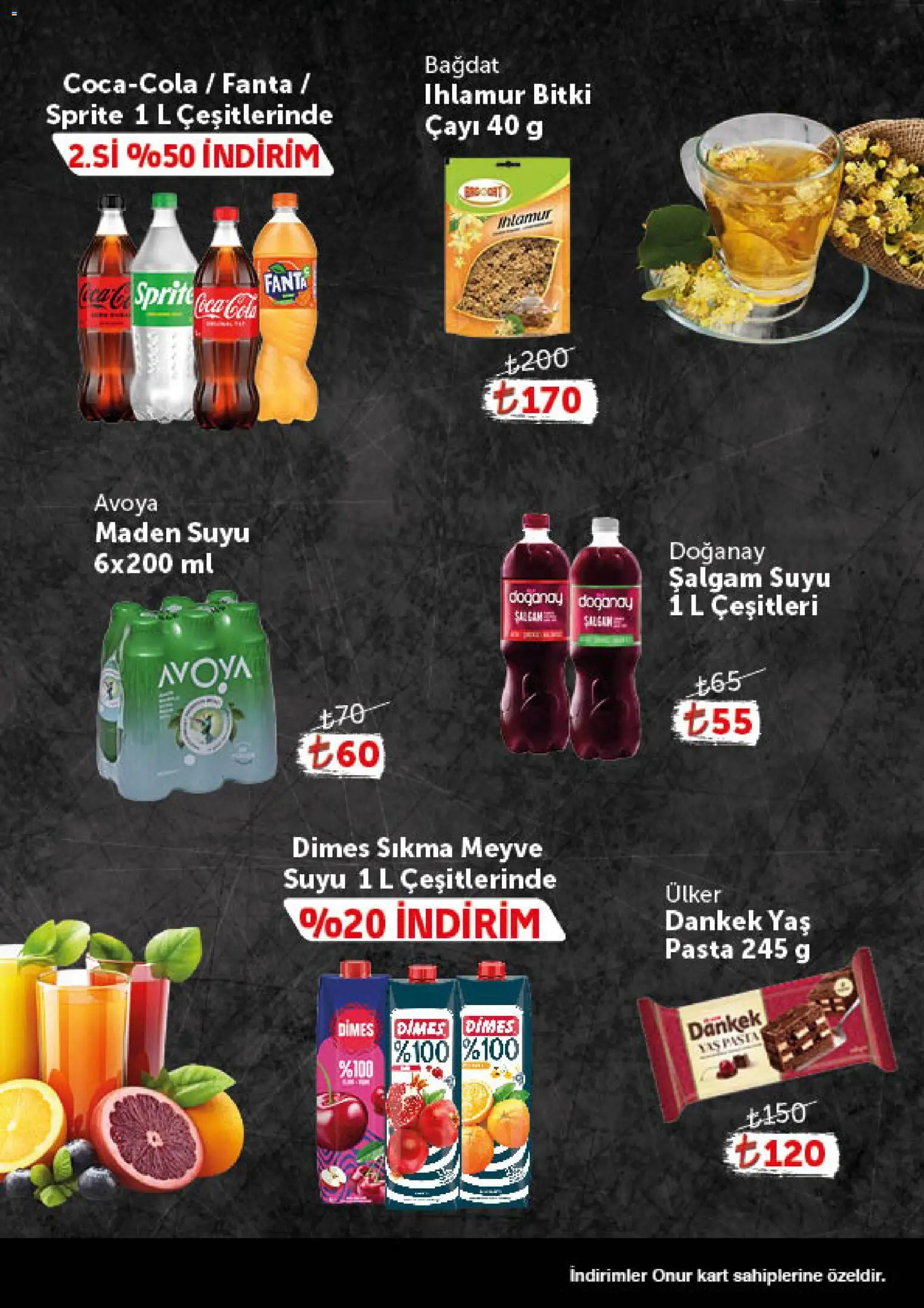 Onur Market - Katalog Gurme - 13 Ekim 2026 tarihinden itibaren geçerlidir | Sayfa: 9 | Ürünler: Şalgam, Meyve, Fanta, Sprite