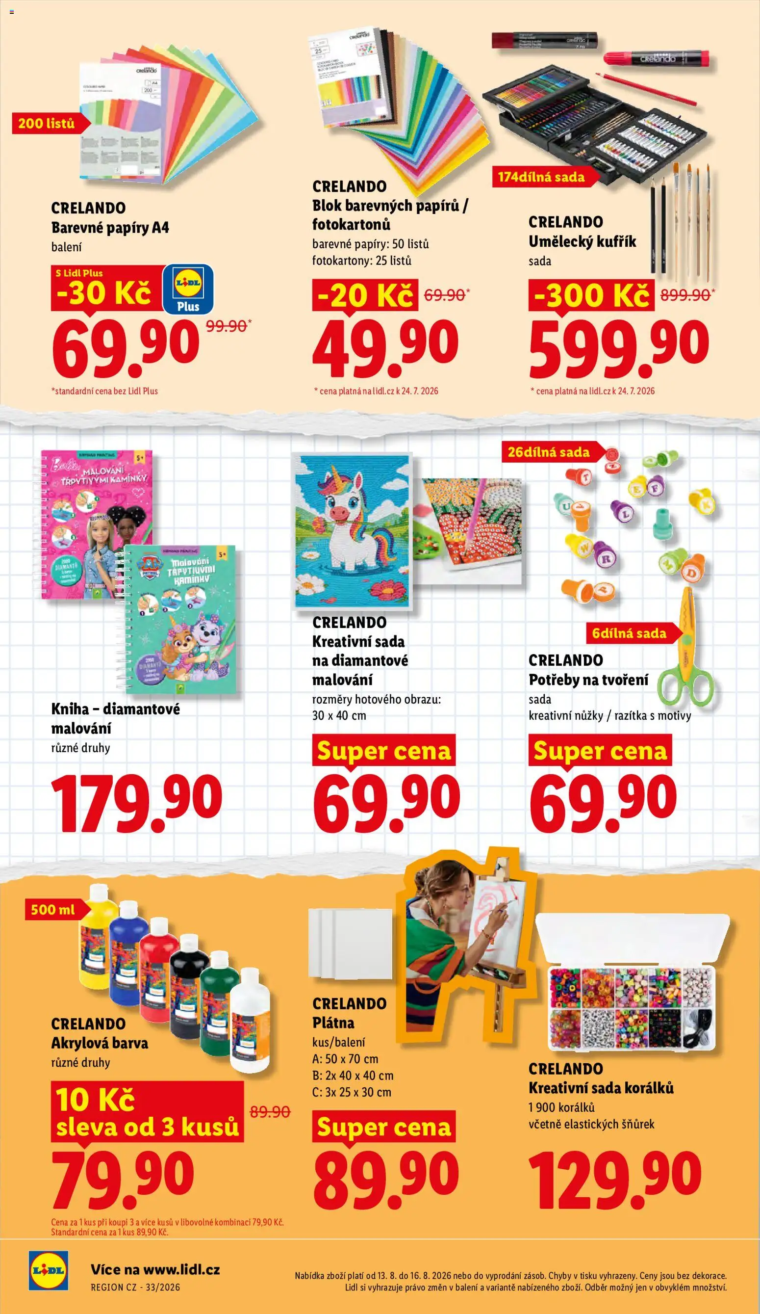 Lidl leták - Škola od 04.08.2026 | Strana: 12 | Produkty: Kufřík, Nůžky, Blok, Kreativní sada