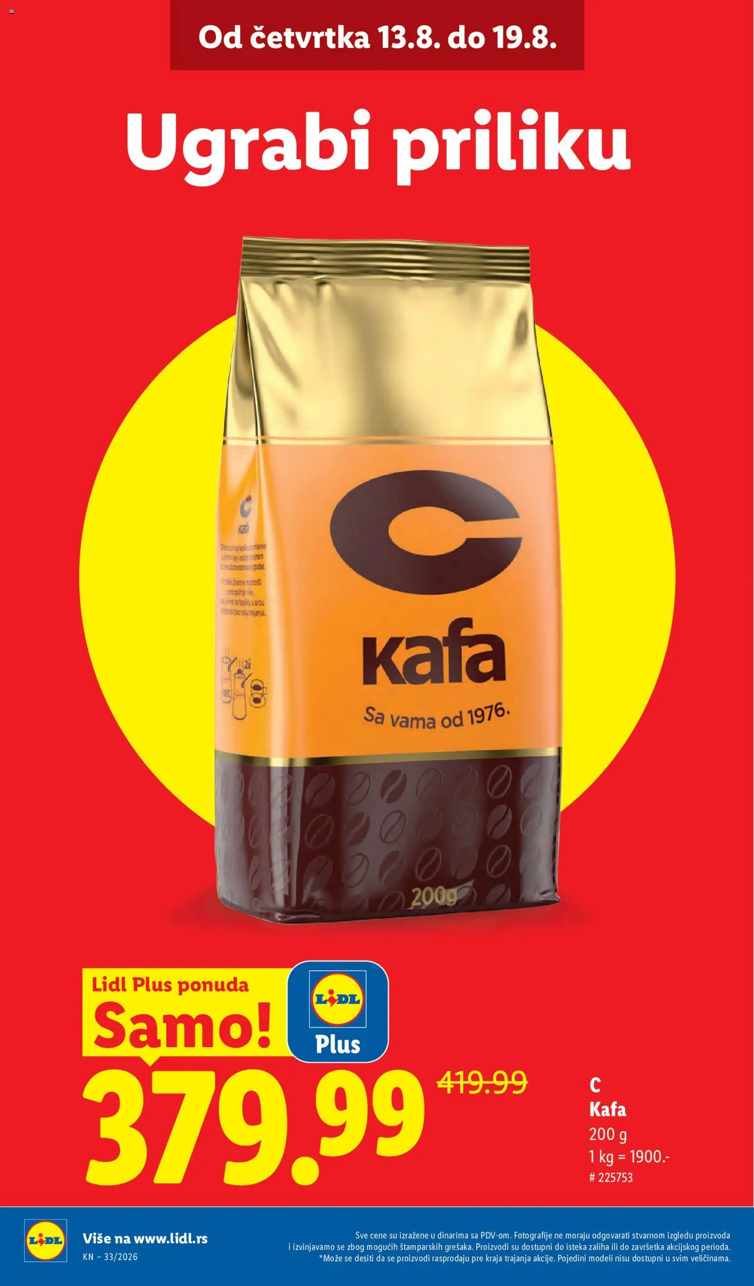 Lidl katalog - važi od 13.08.2026 | Strana: 10 | Proizvode: Kafa