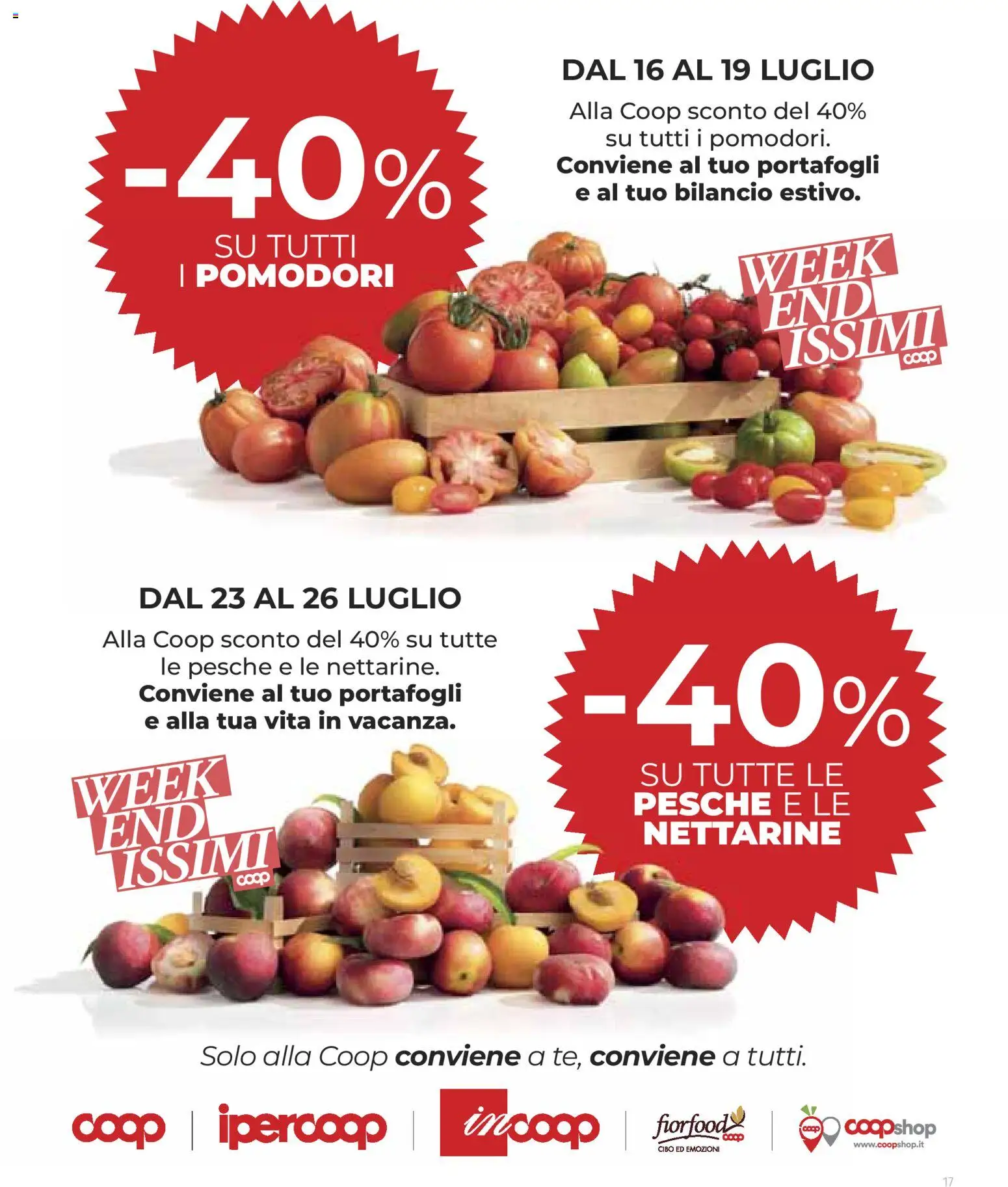 Volantino Ipercoop del 16/07/2026 | Pagina: 17 | Prodotti: Pomodori