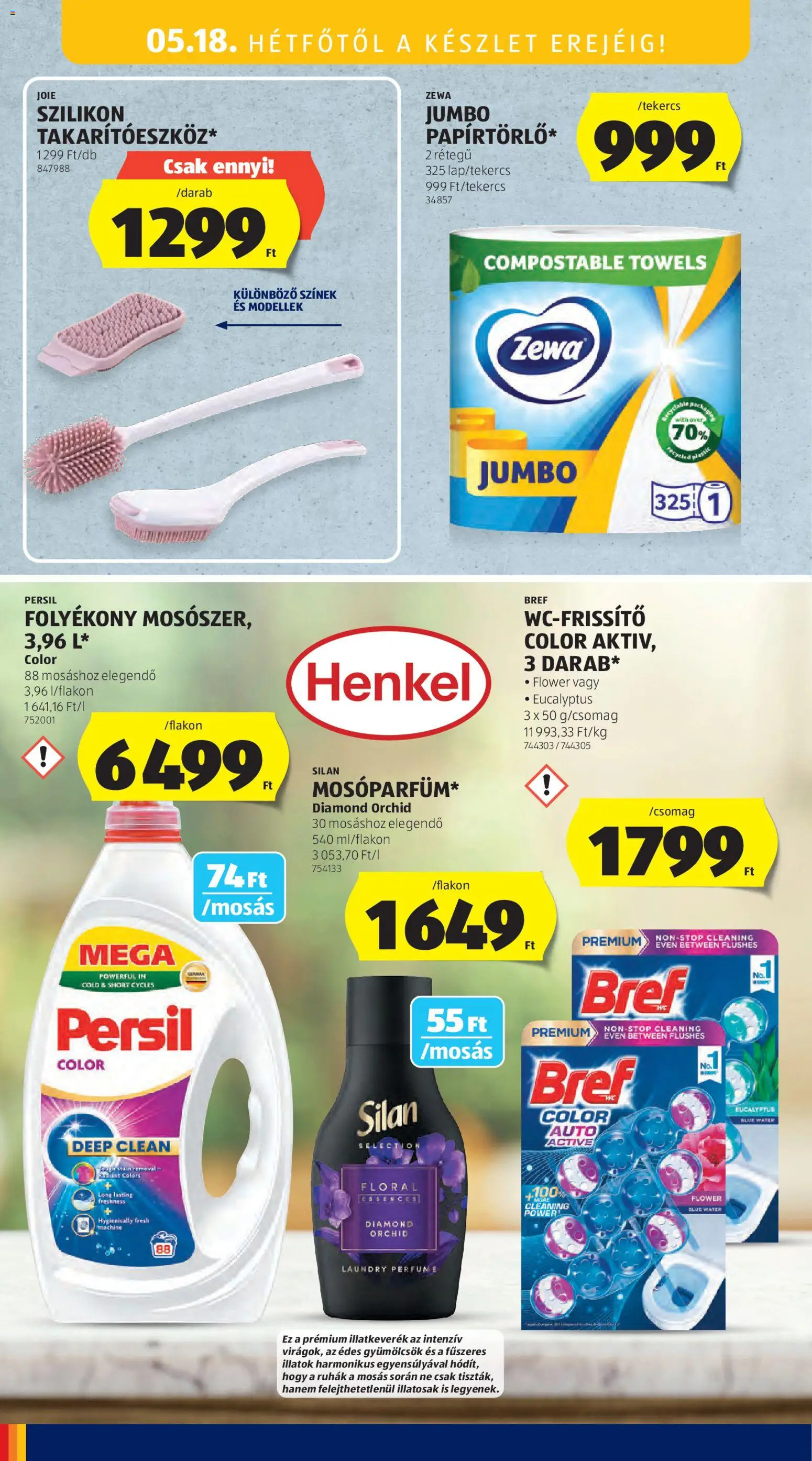 Aldi akciós ujság - amely érvényes a következő dátumtól: 14.05.2026 | Oldal: 16 | Termékek: Persil