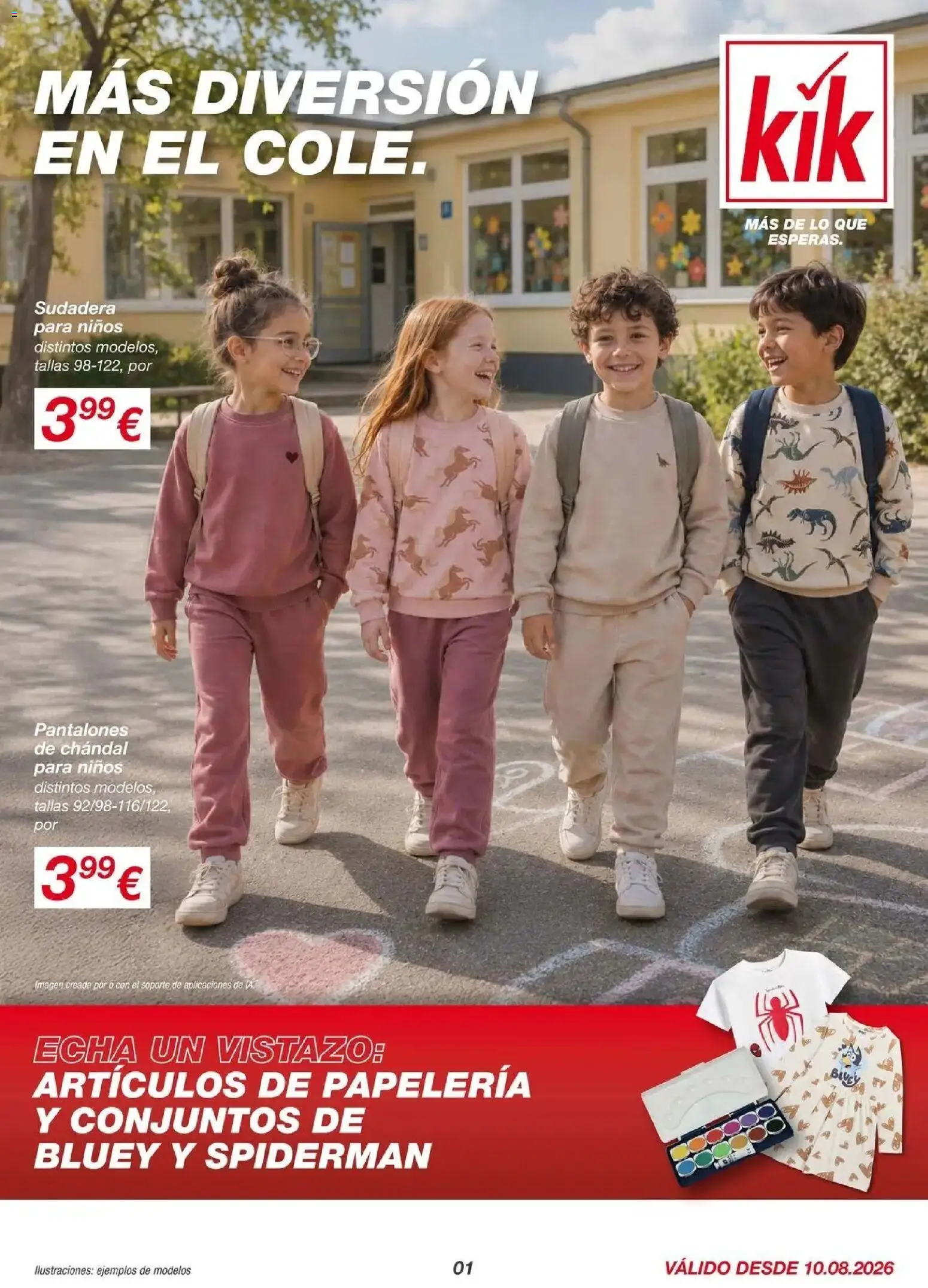 KIK Más diversión en el cole 07/08/2026 - 16/08/2026 | Página: 1 | Productos: Sudadera, Pantalones