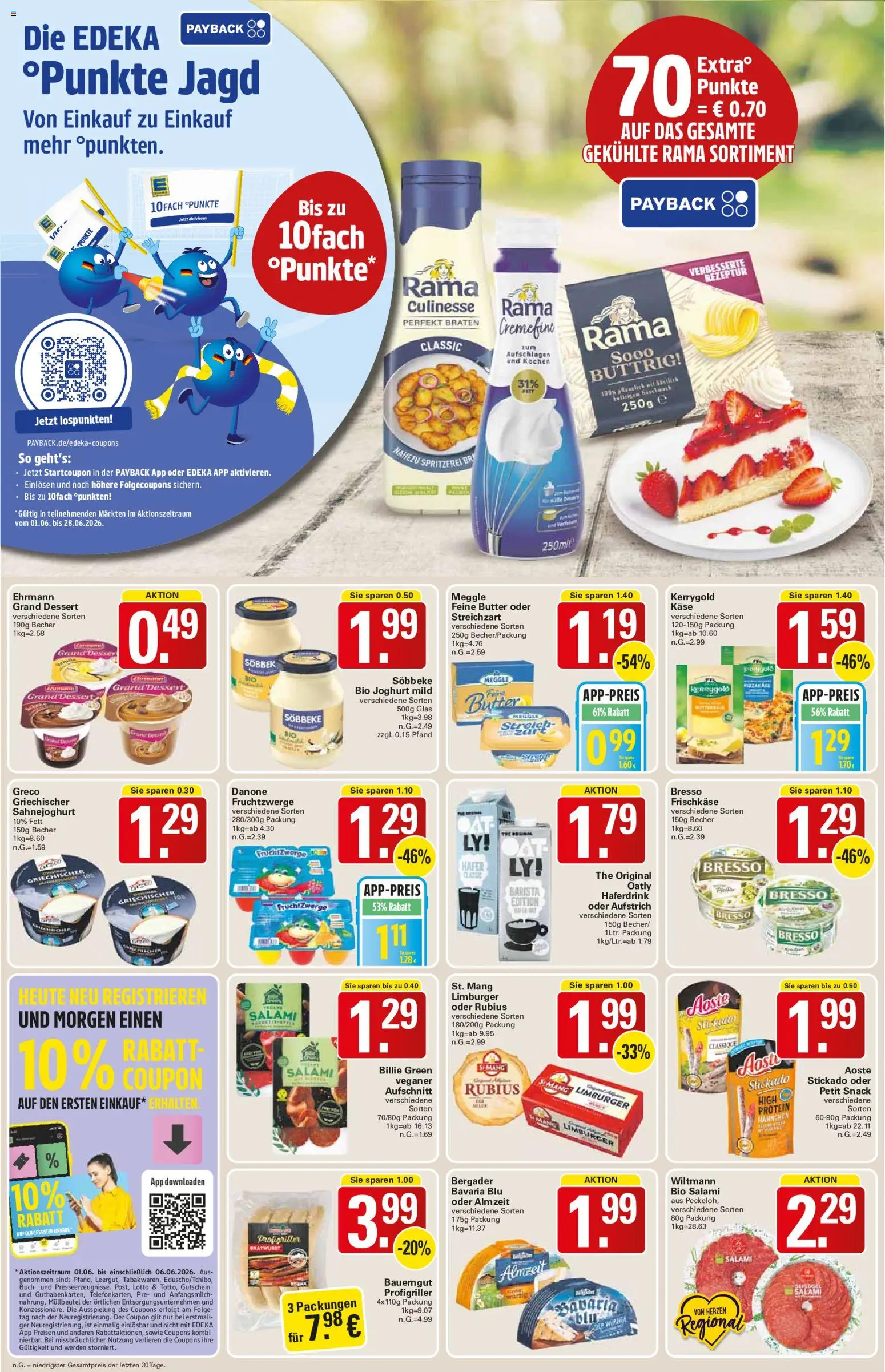 WEZ Prospekt – gültig ab 01.06.2026 | Seite: 8 | Produkte: Hahnchen, Rama, Bauerngut, Frischkase