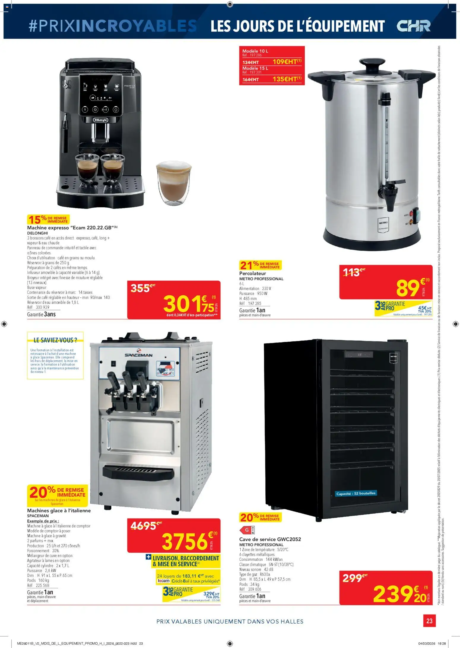 {H1} | Page: 23 | Produits: Machine à glace, Broyeur, Delonghi, Tasses