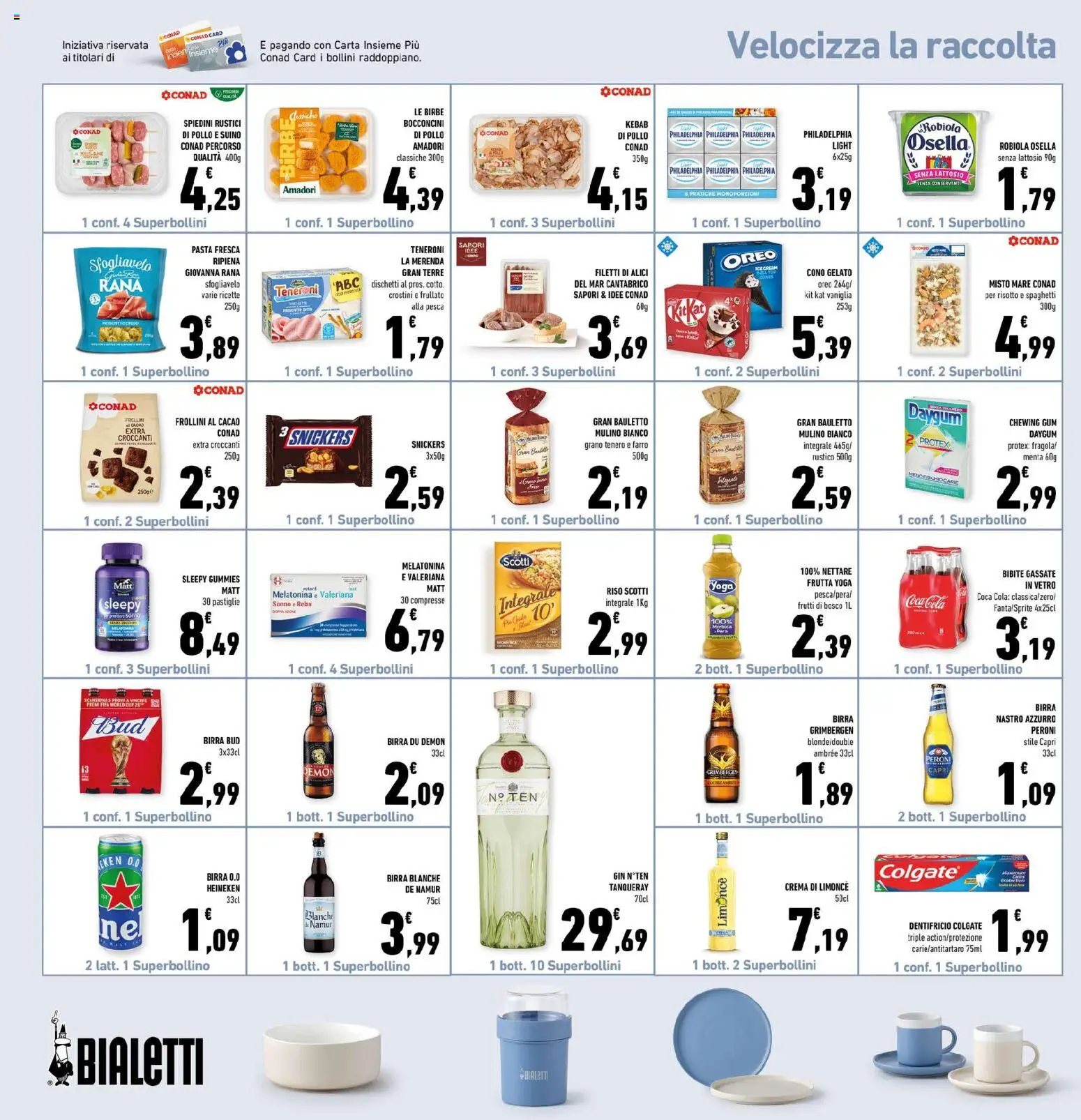 Volantino Conad del 01/07/2026 | Pagina: 24 | Prodotti: Crema, Pasta, Bibite, Spiedini