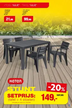 Hubo Tuinmeubelen special  - Voorbeeld van een folder van Hubo, geldig van 18/03/2026 | Pagina: 19 | Producten: Tafel, Stoel