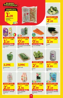 Pré-visualização Auchan folheto válido de 02/07/2026 | Página: 4 | Produtos: Batata, Curgete, Cenoura, Cogumelos
