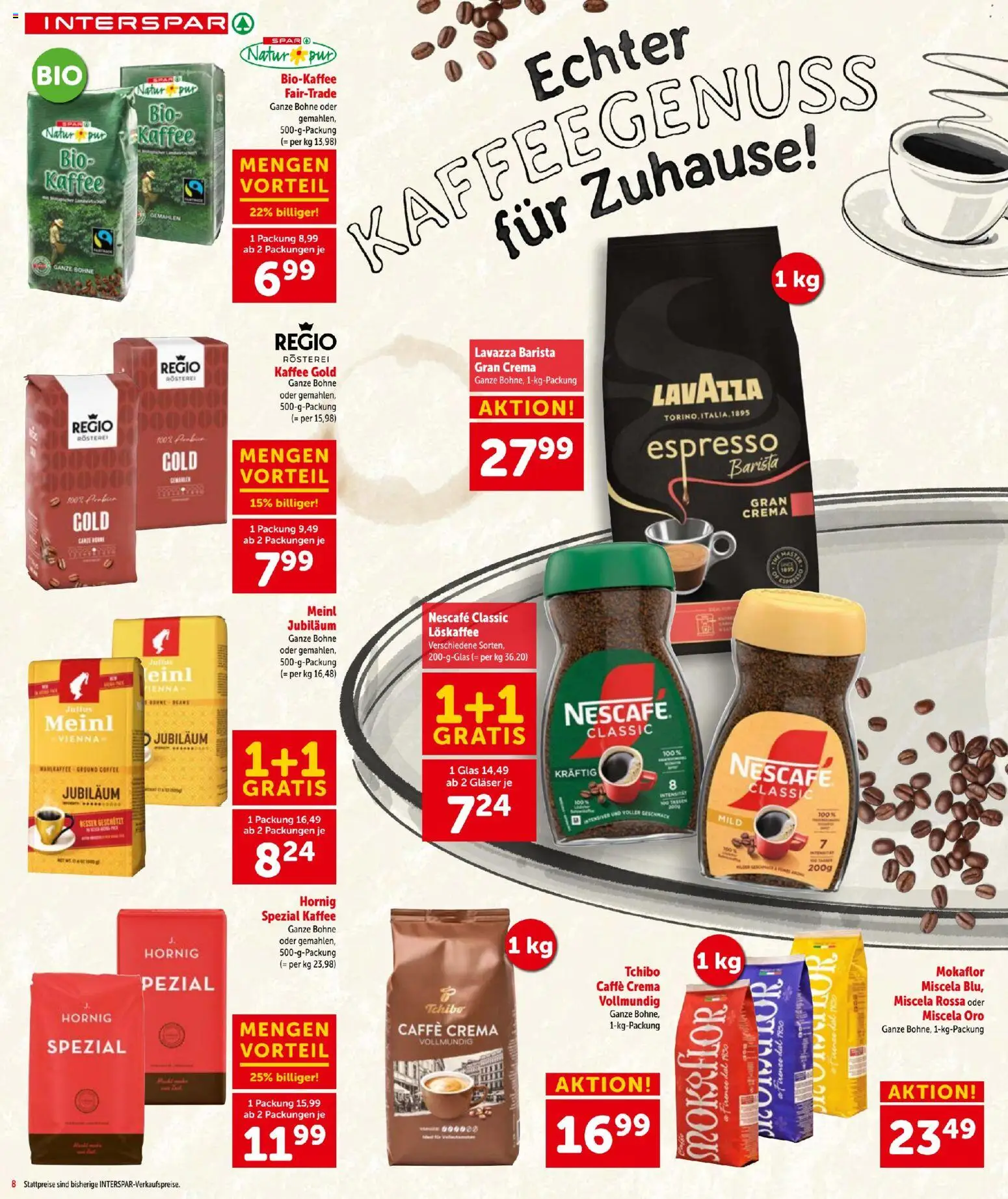 Interspar - Flugblatt gültig ab 05.03.2026 | Seite: 8 | Produkte: Kaffee