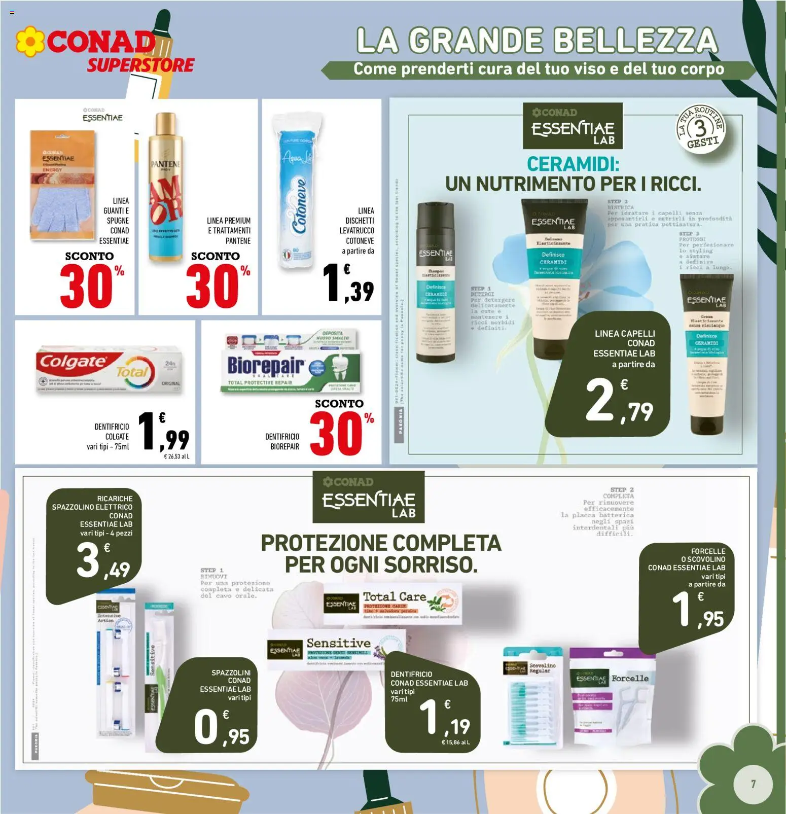 Volantino Conad del 09/09/2026 | Pagina: 7 | Prodotti: Dentifricio, Spazzolino, Guanti, Spazzolino elettrico