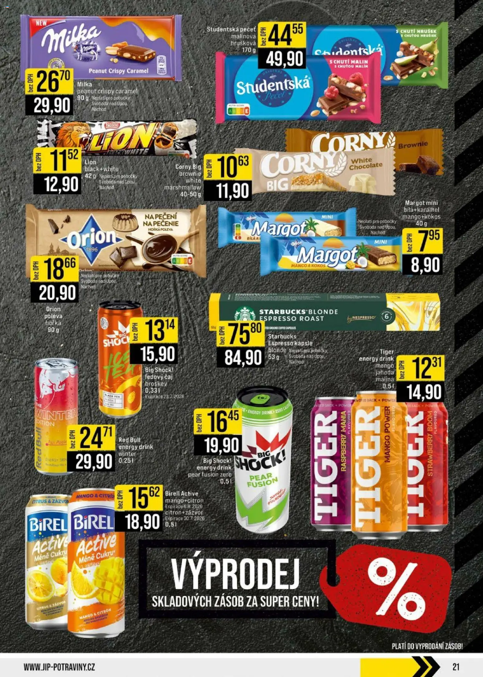 Jip leták - Cash & Carry od 08.07.2026 | Strana: 21 | Produkty: Marshmallow, Milka, Red Bull, Energy drink