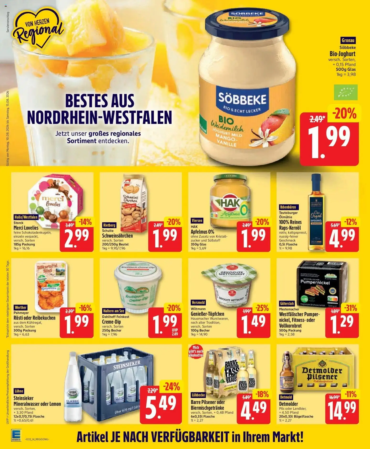 Edeka - Jubiläumshandzettel Schomacker – gültig ab 10.08.2026 | Seite: 16 | Produkte: Joghurt, Vanille, Zucker, Apfelmus