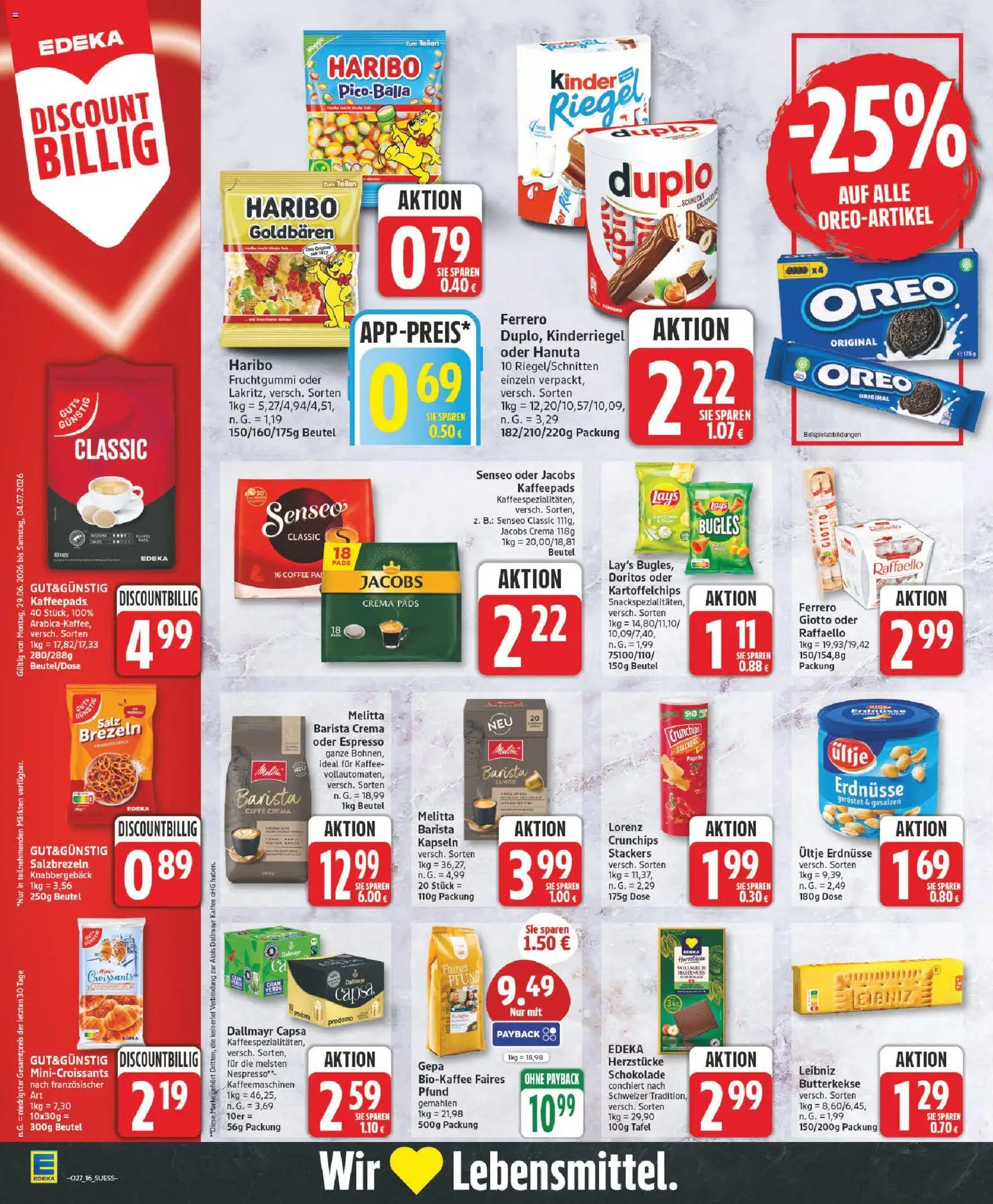 Elli Markt Prospekt Rietberg – gültig ab 29.06.2026 | Seite: 16 | Produkte: Kaffeepads, Erdnüsse, Haribo, Dallmayr