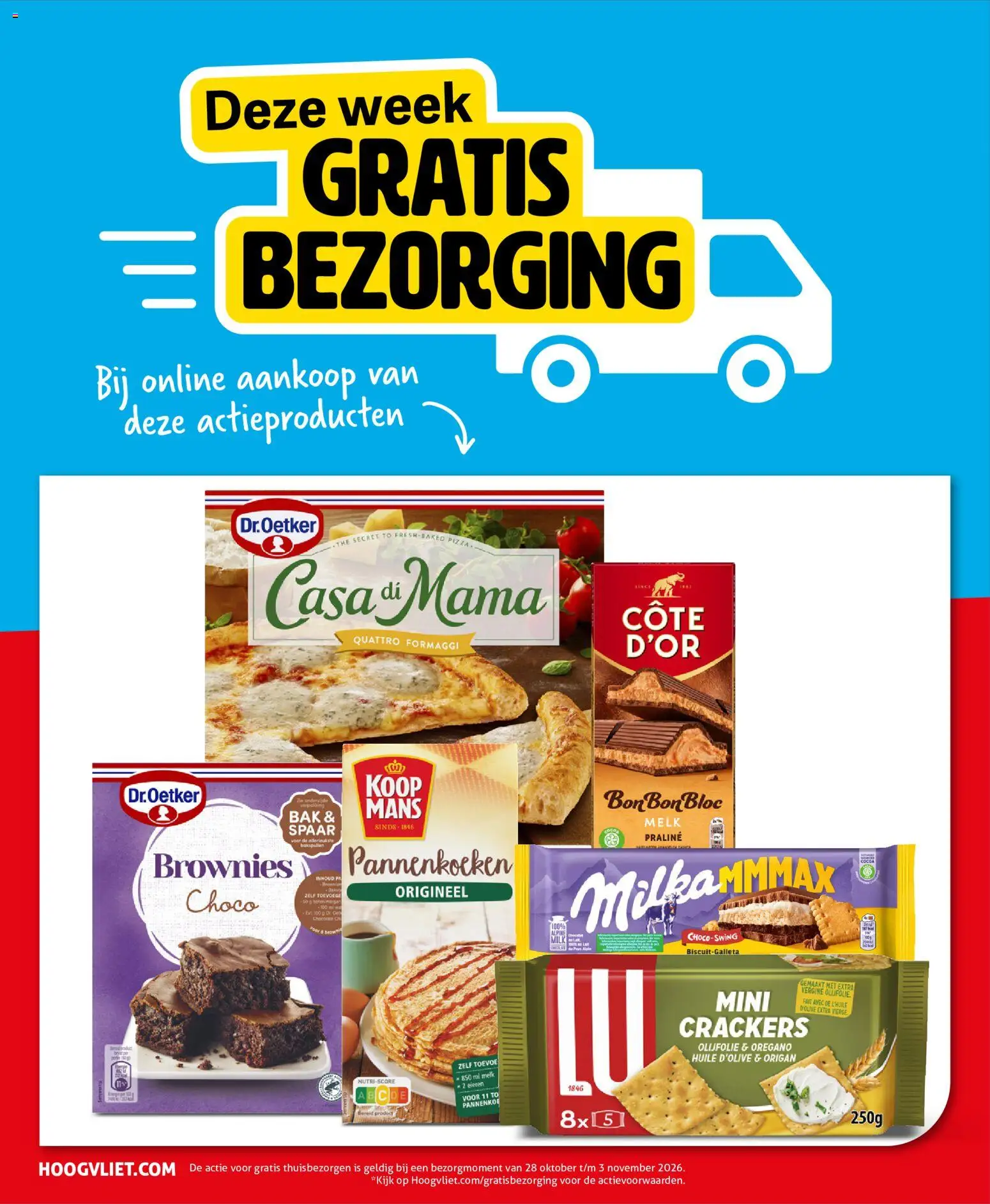 {H1} | Pagina: 28 | Producten: Brownies, Melk, Crackers, Olijfolie