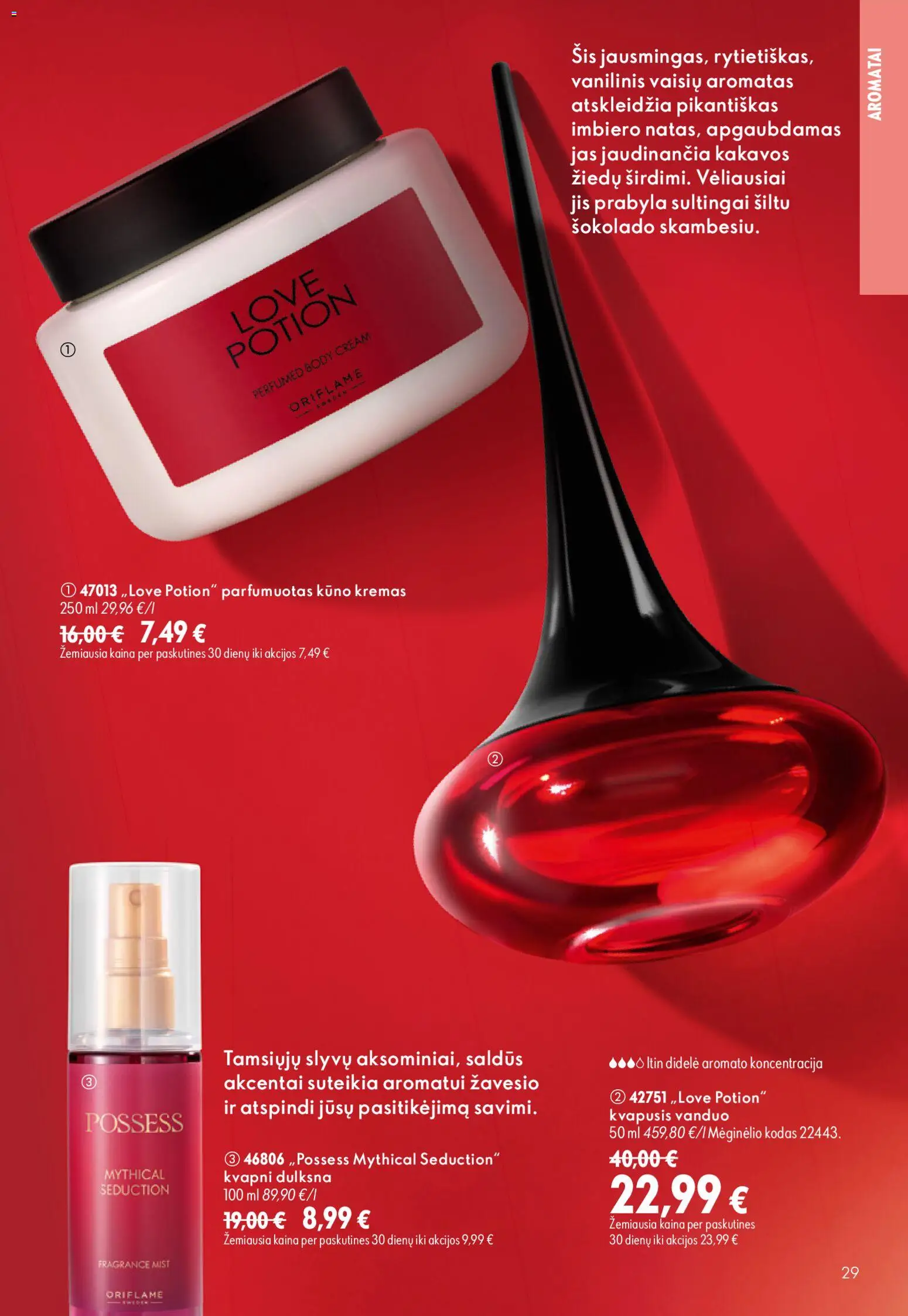 Oriflame akcijos nuo 2026.08.26 | Puslapis: 29 | Prekių: Kvapusis vanduo, Kremas, Kūno kremas