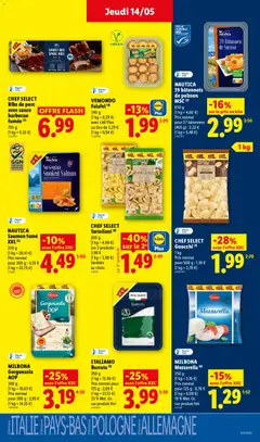 LIDL - Prévisualisation de CHEF SELECT Ribs de porc avec sauce barbecue fumée (3), Ribs de porc avec sauce barbecue fumée valide à partir de 14.05.2026 | Page: 15 | Produits: Barbecue, Saumon fumé, Mozzarella, Saumon