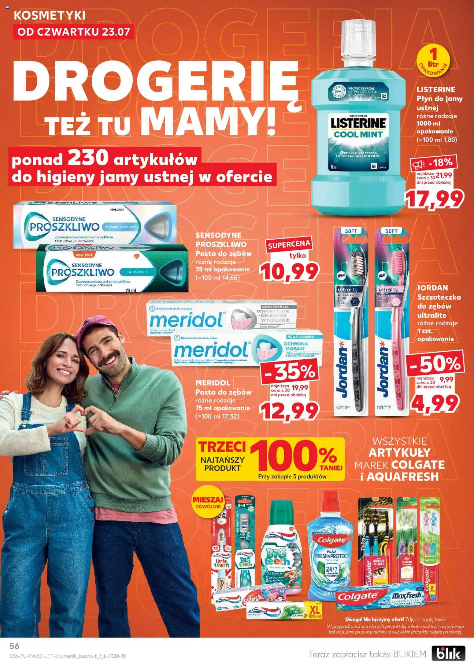 Kaufland gazetka od 23.07.2026 | Strona: 56 | Produkty: Kosmetyki, Pasta do zębów, Szczoteczka do zębów